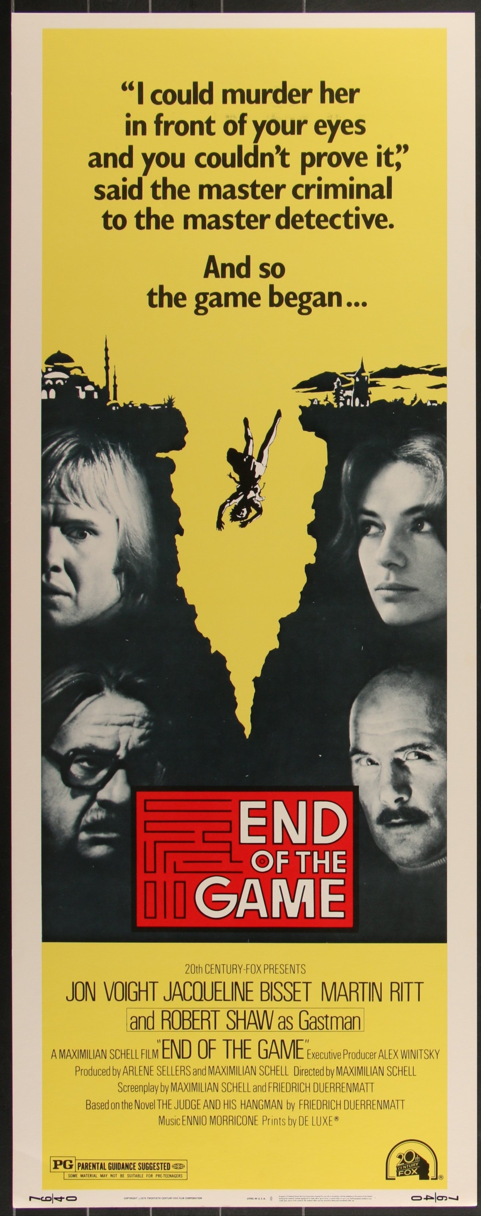 End Of The Game (1976) Original US Insert Movie Poster