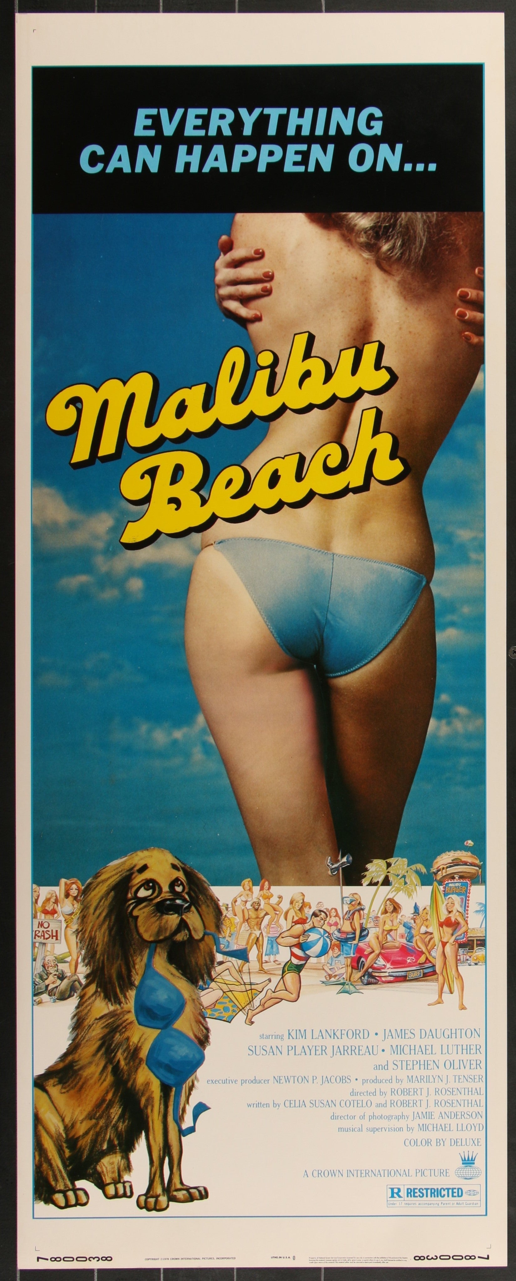 Malibu Beach (1978) Original US Insert Movie Poster