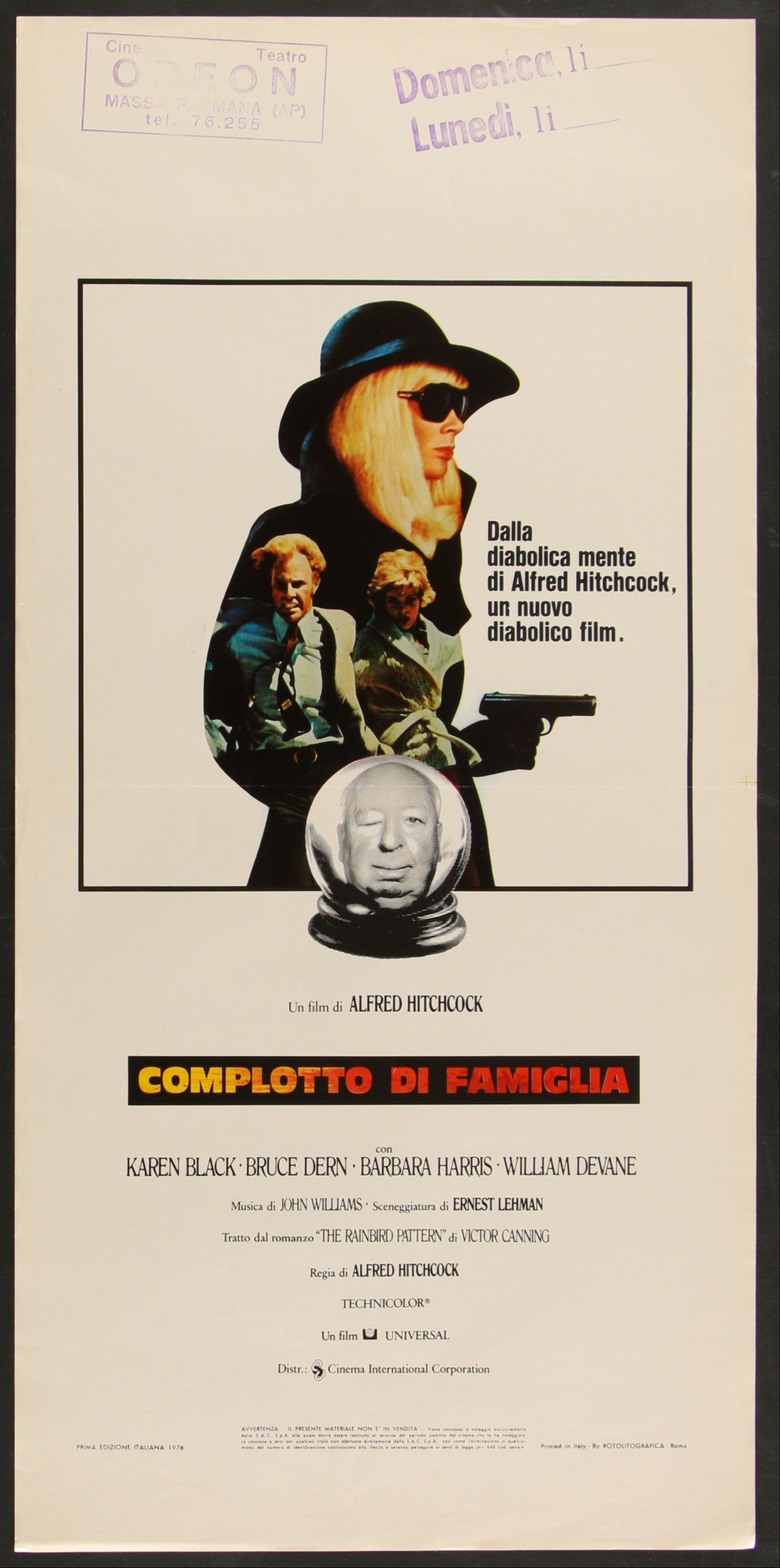 Family Plot (1976) Original Italian Locandina Movie Poster