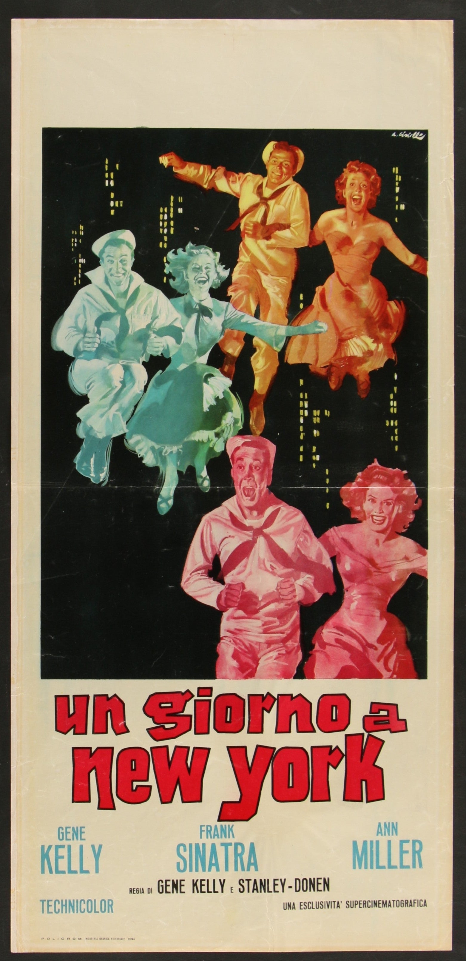On The Town (1964 RR) Original Italian Locandina Movie Poster