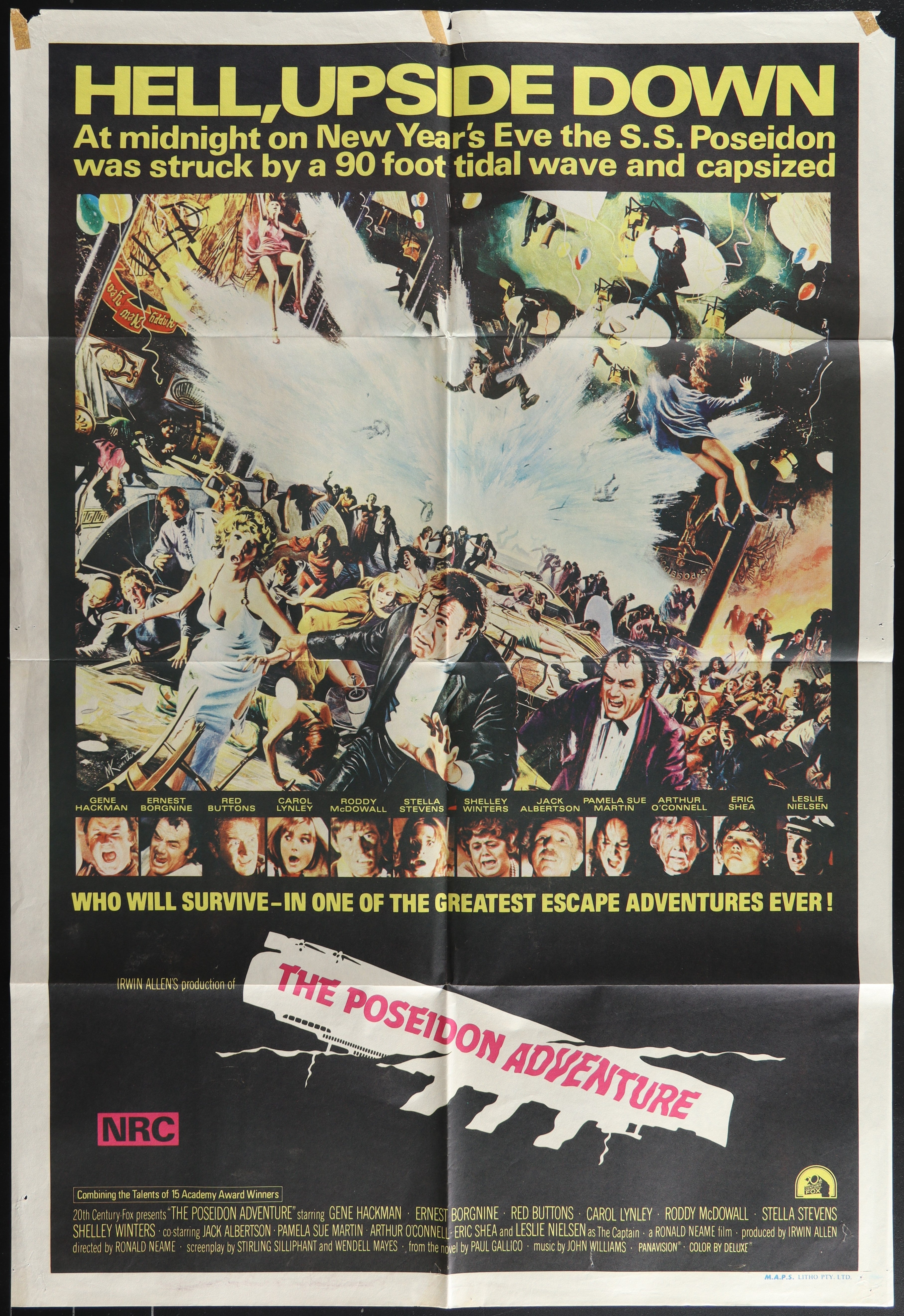 The Poseidon Adventure (1972) Original Australian One Sheet Movie Poster