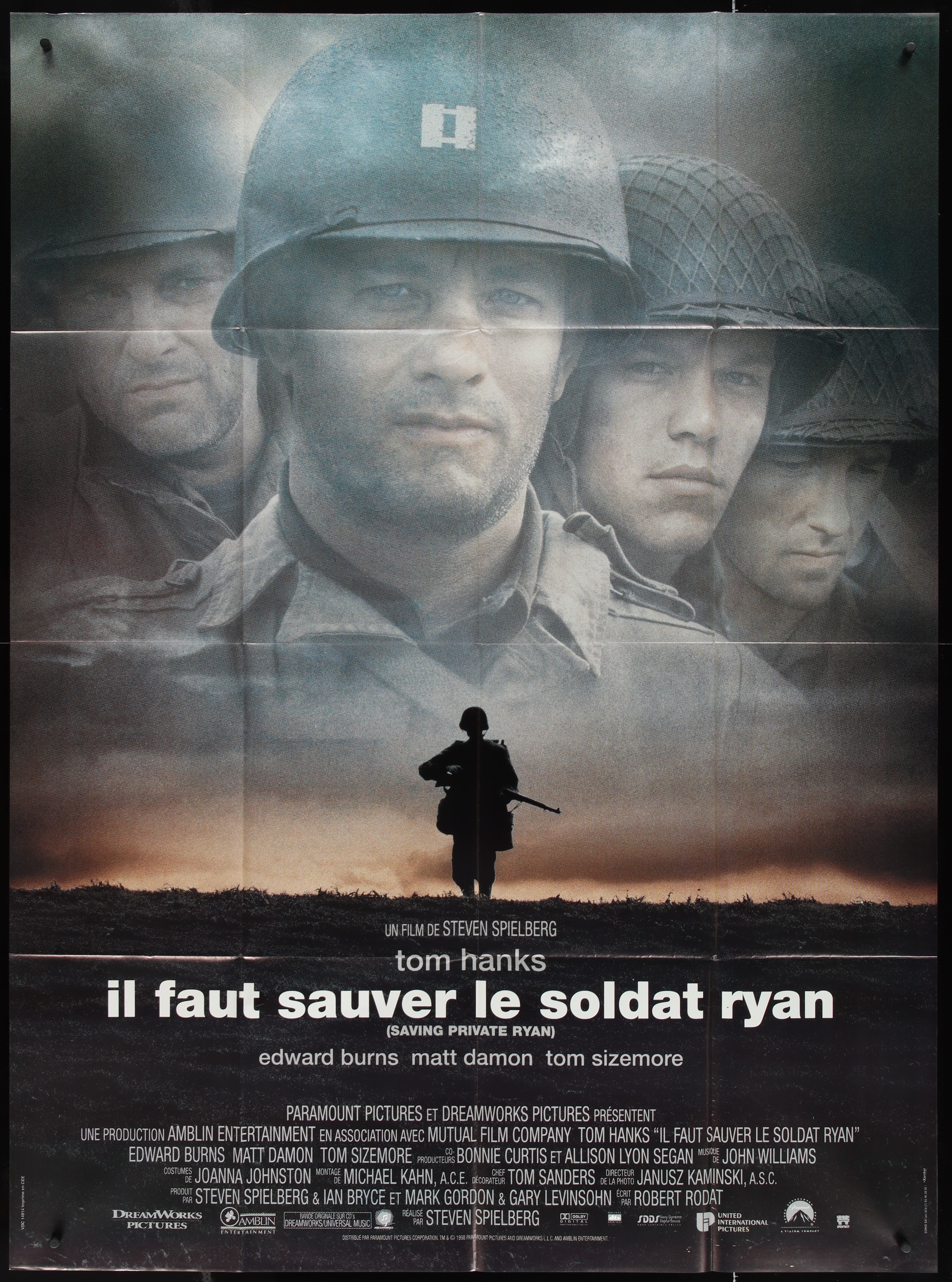 Saving Private Ryan (1998) Original French One Panel Movie Poster