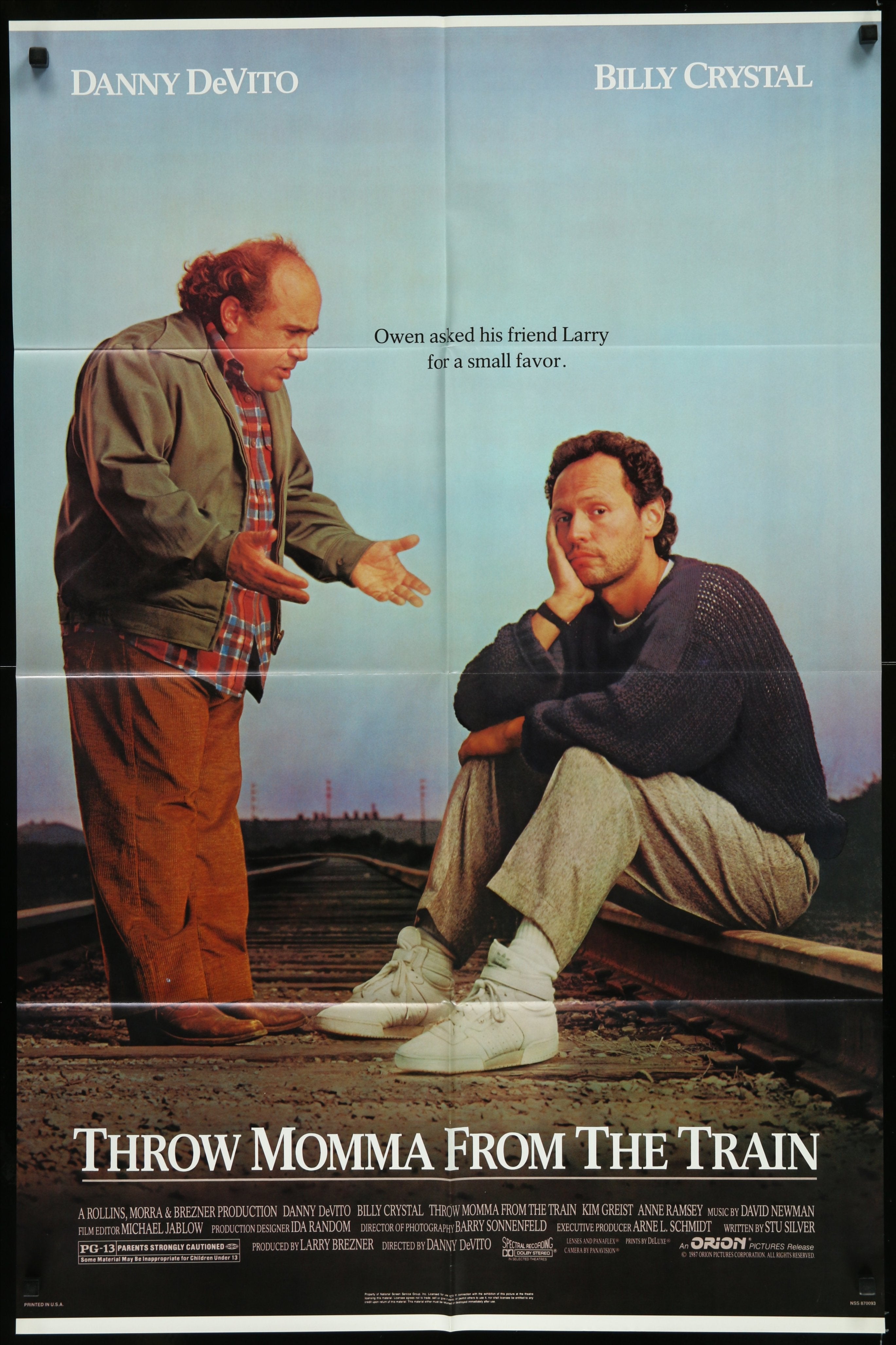 Throw Momma From The Train (1987) Original US One Sheet Movie Poster