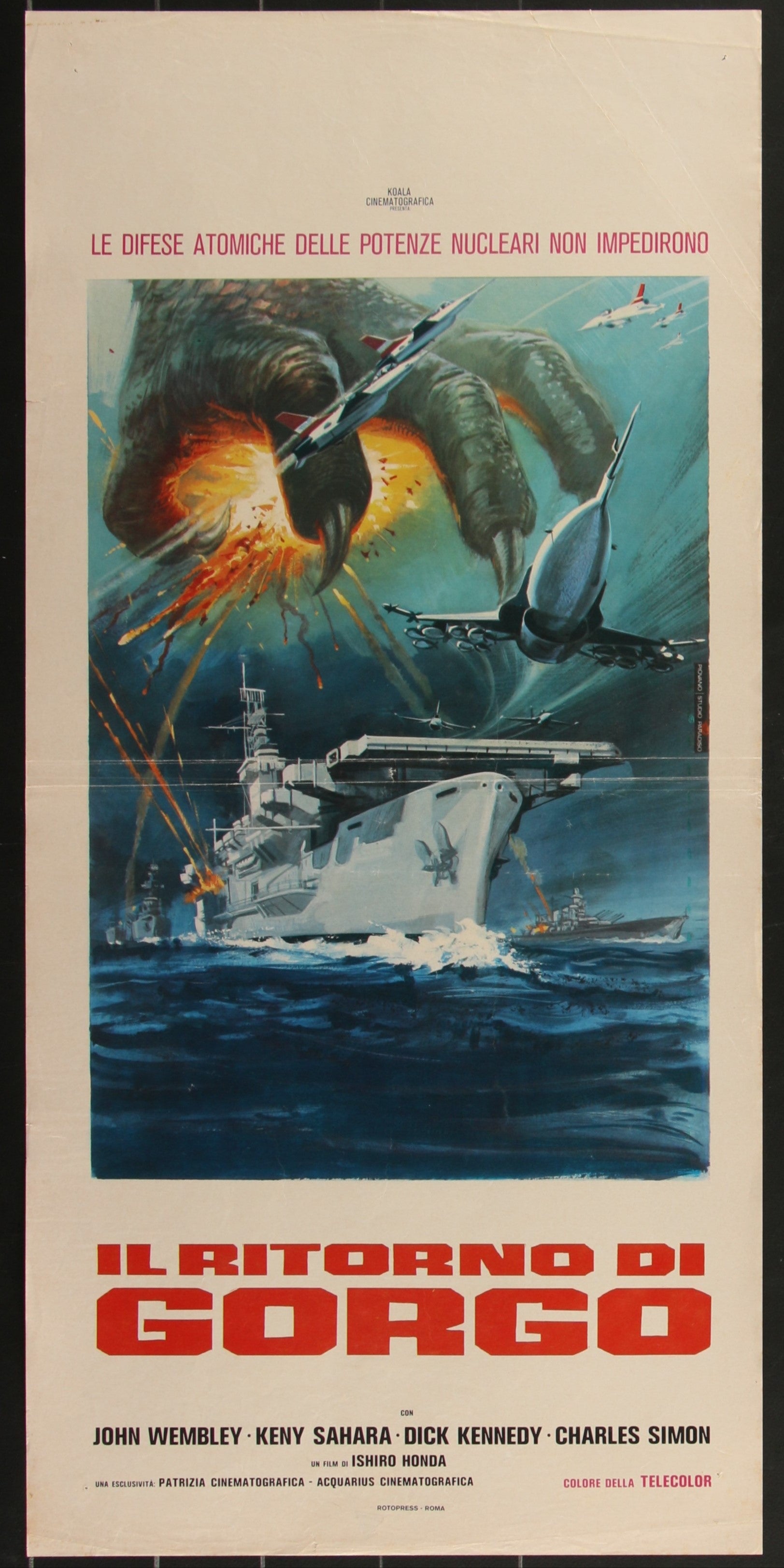 Il Ritorno Di Gorgo (1969) Original Italian Locandina Movie Poster