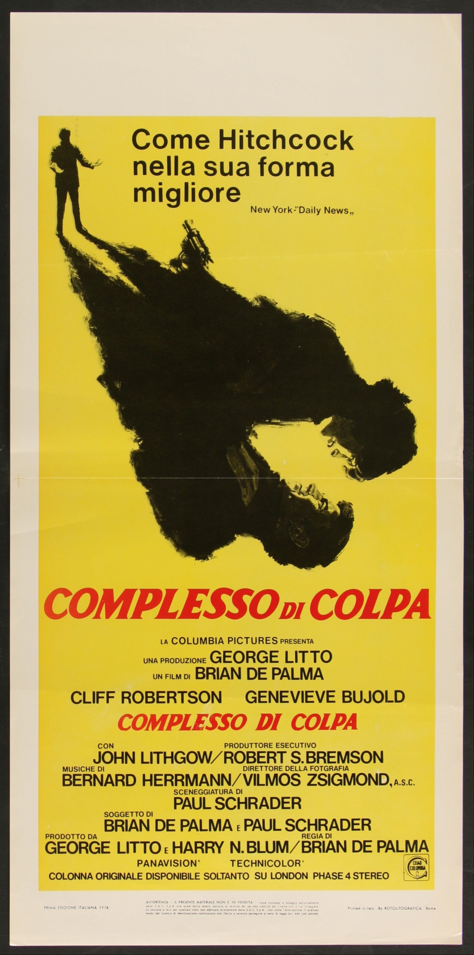Obsession (1976) Original Italian Locandina Movie Poster