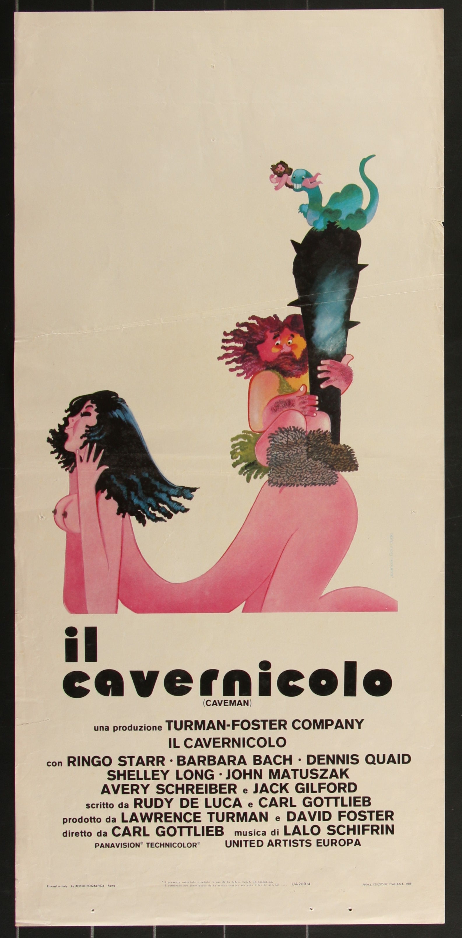 Caveman (1981) Original Italian Locandina Movie Poster