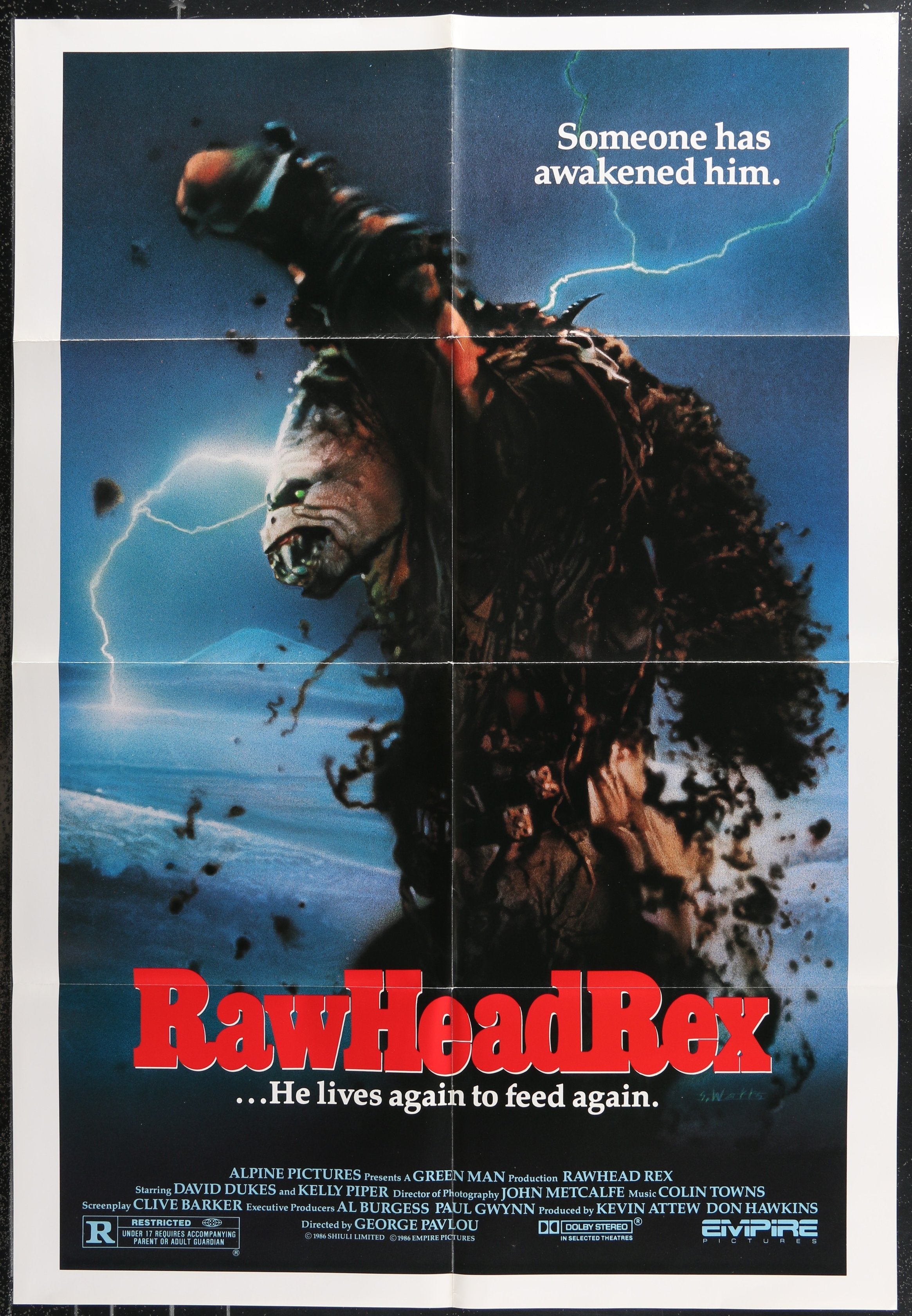 Raw Head Rex (1986) Original US One Sheet Movie Poster