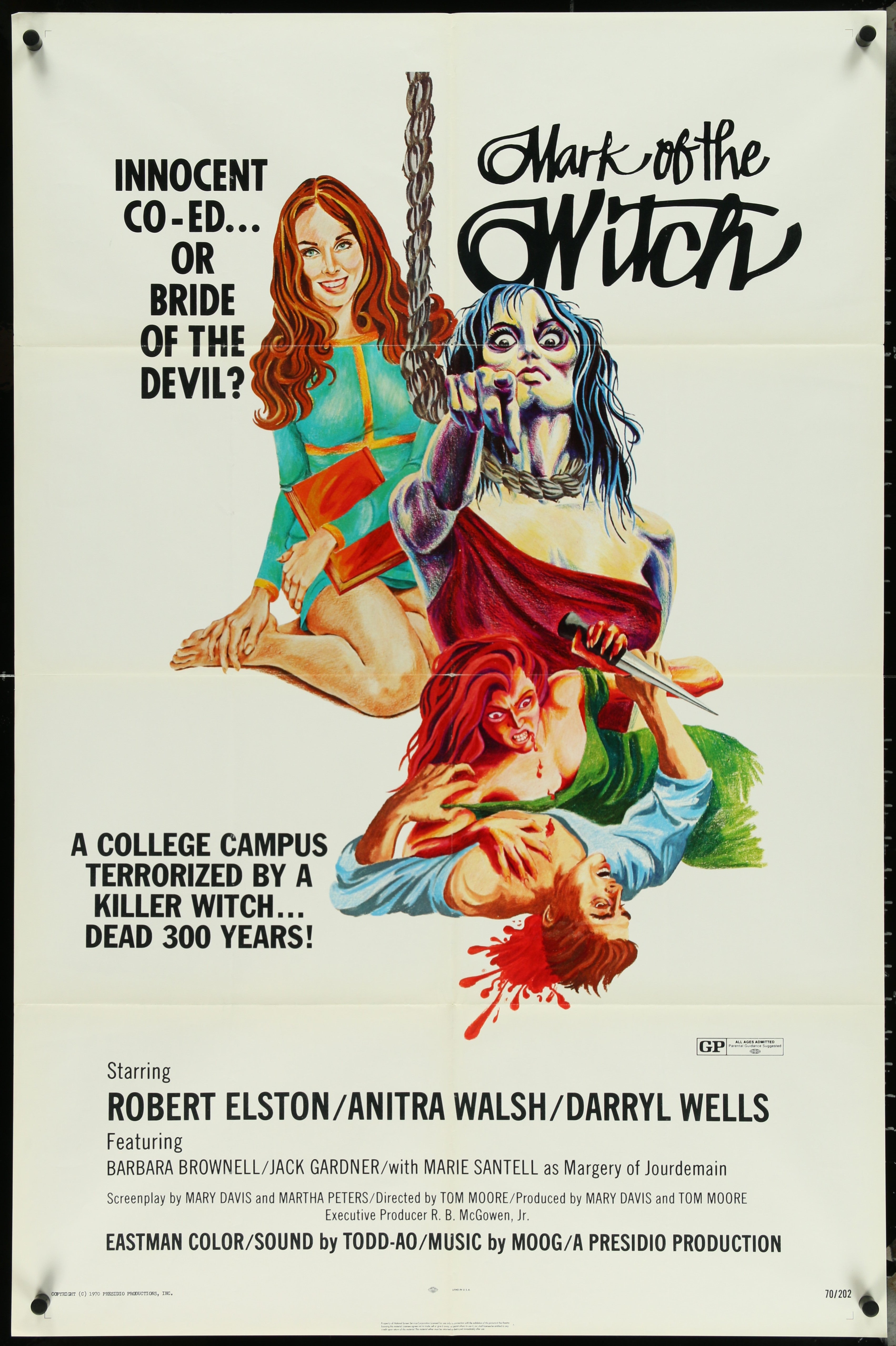 Mark Of the Witch (1970) Original US One Sheet Movie Poster