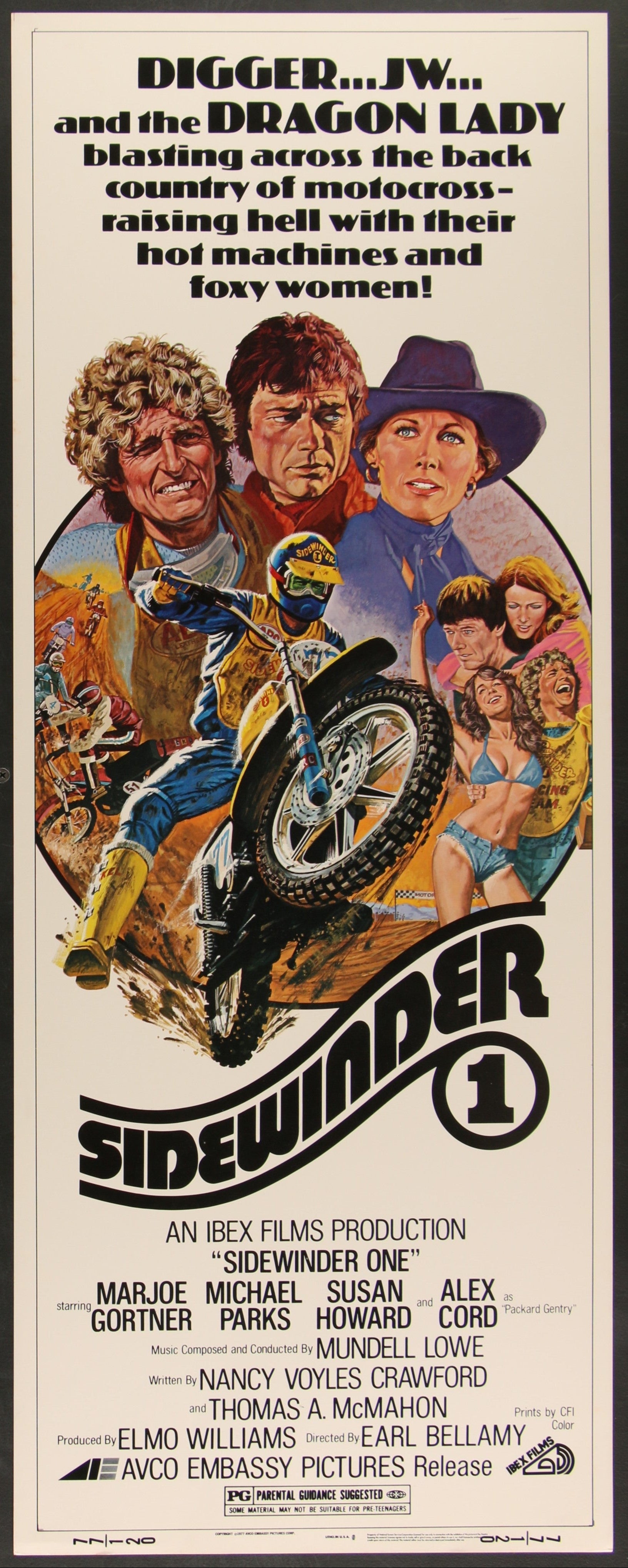 Sidewinder 1 (1977) Original US Insert Movie Poster
