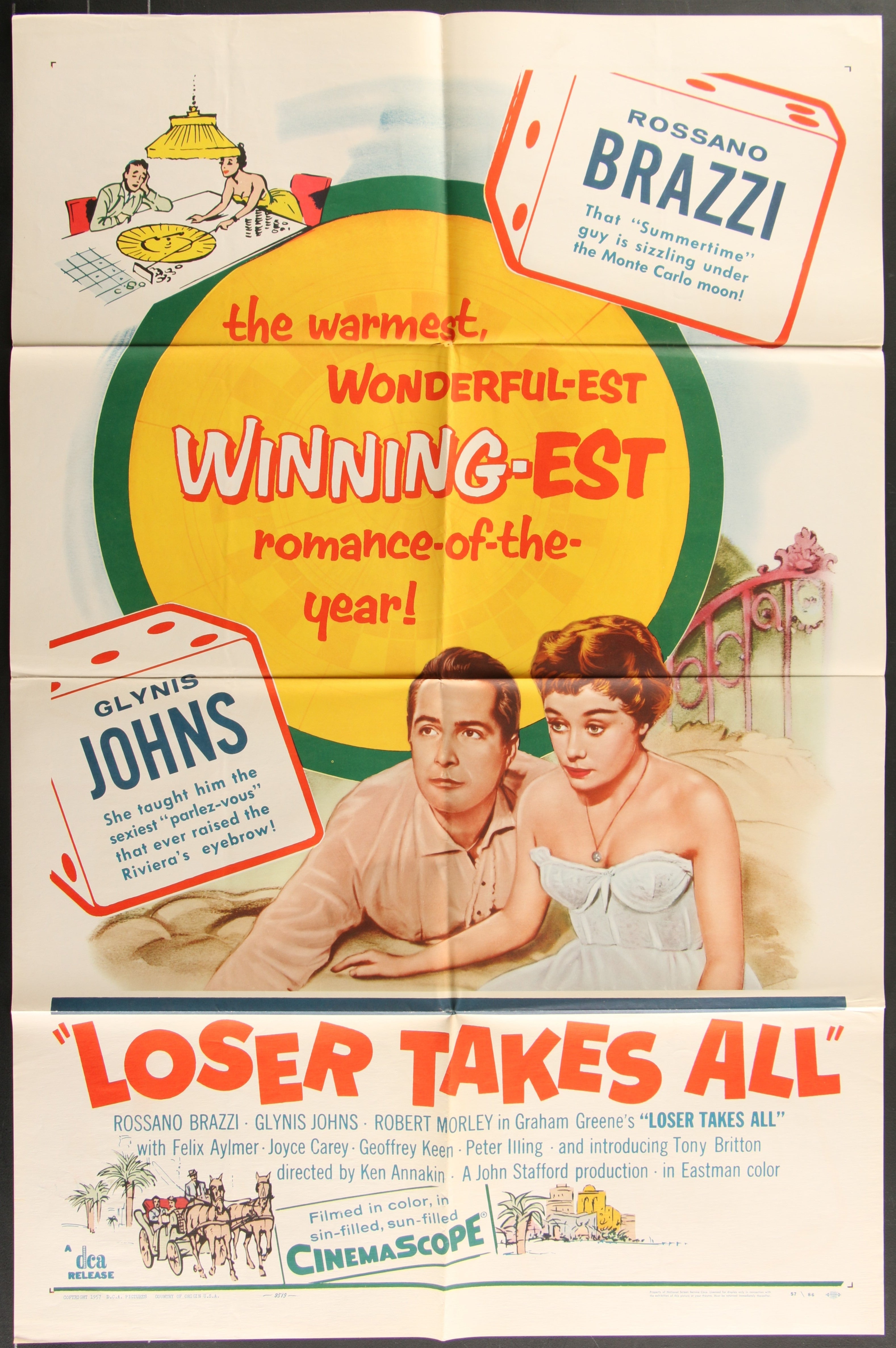 Loser Takes All (1957) Original US One Sheet Movie Poster