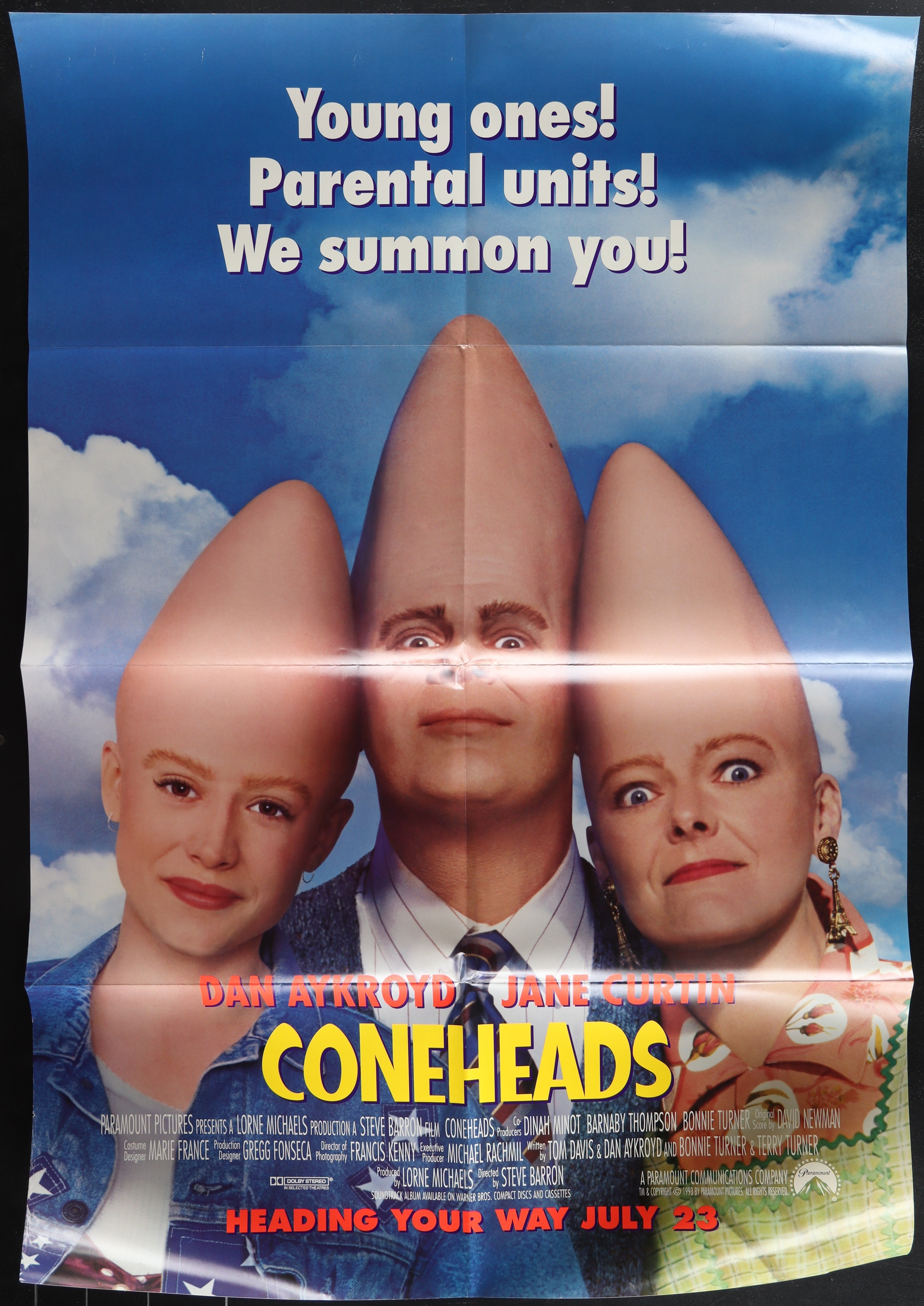 Coneheads (1993) Original US One Sheet Movie Poster