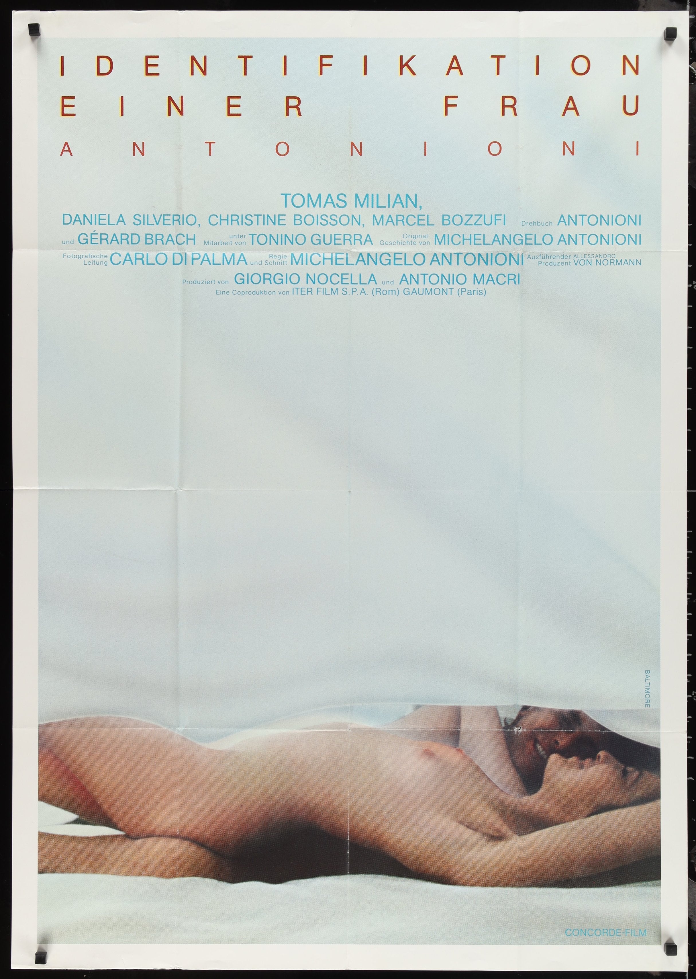 Identification Of A Woman (1982) Original German A0 Movie Poster