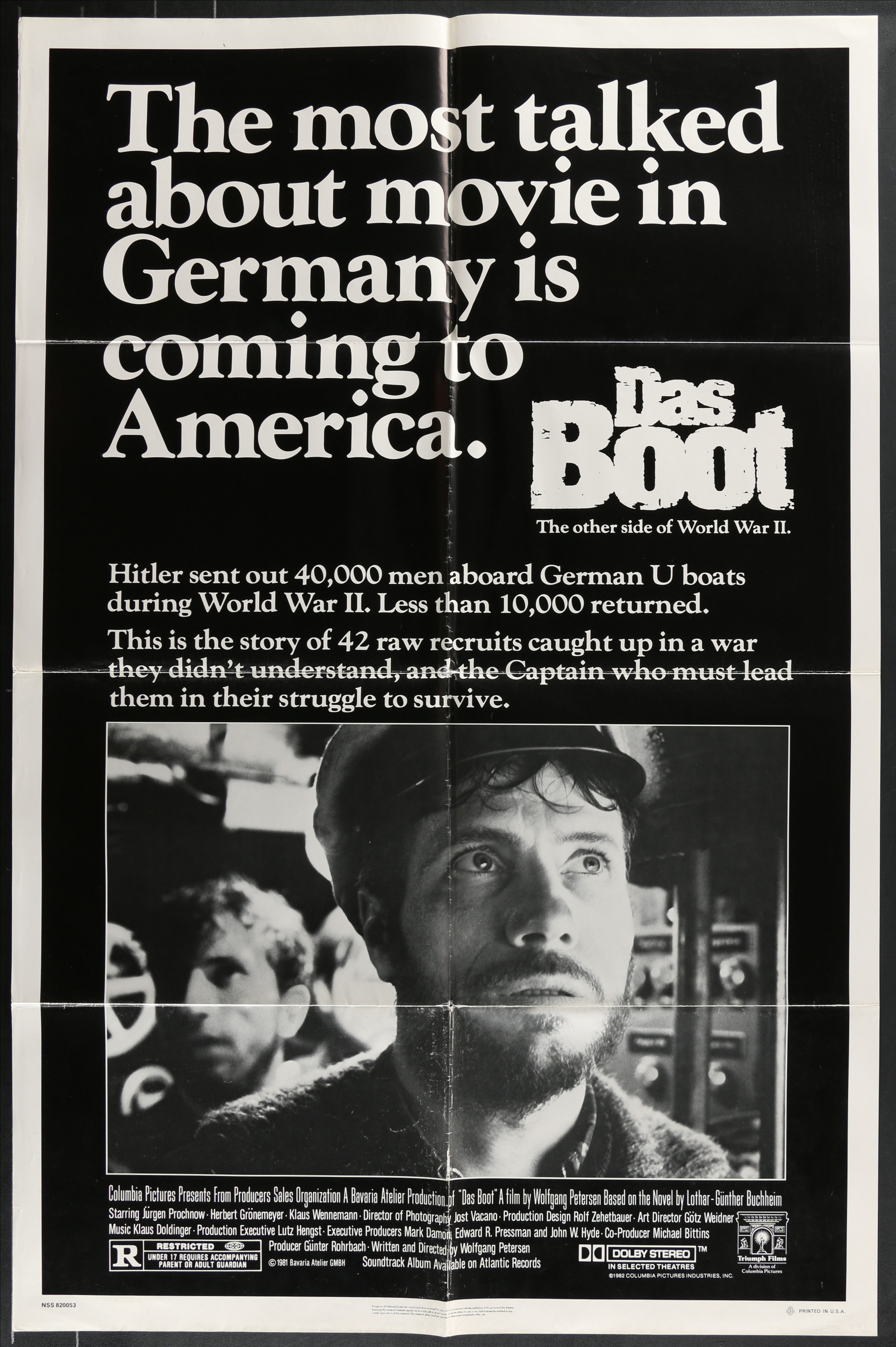 Das Boot (1982) Original US One Sheet Movie Poster