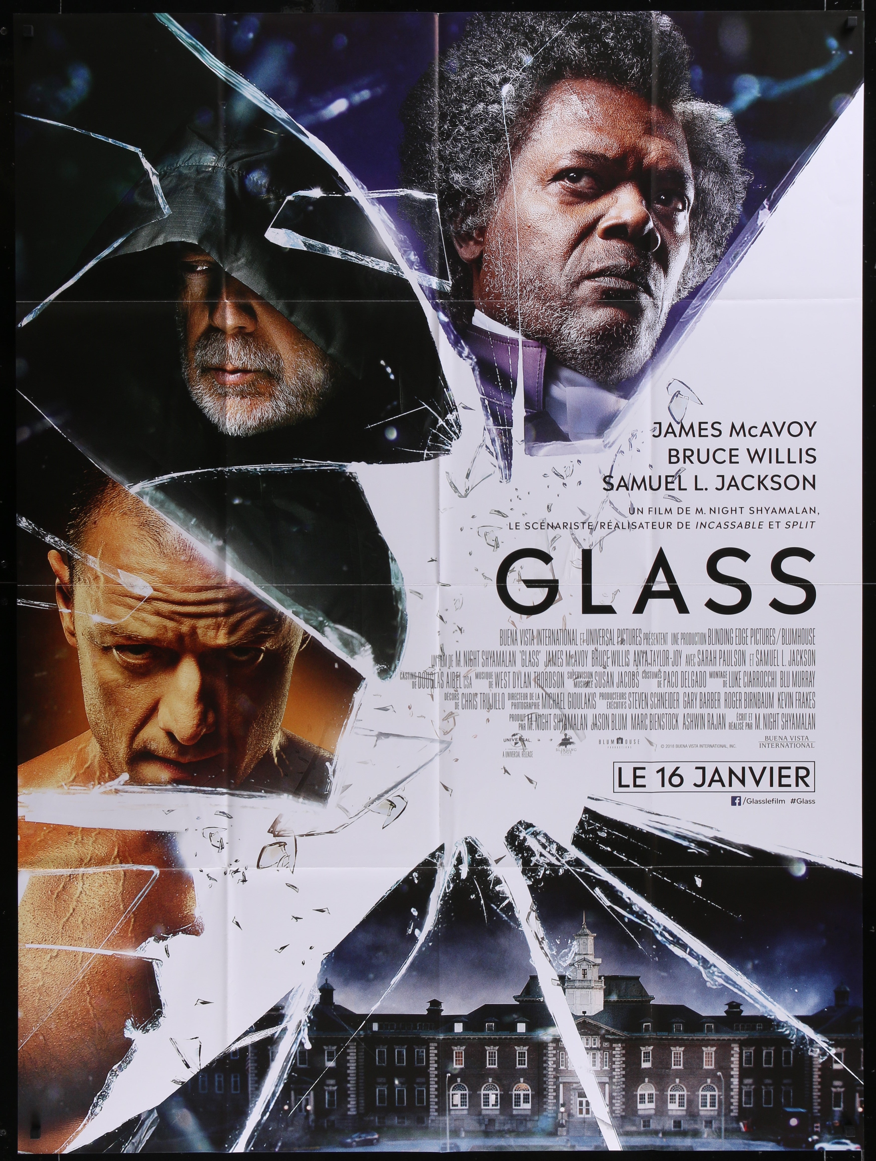 Glass (2019) Original French One Panel Movie Poster