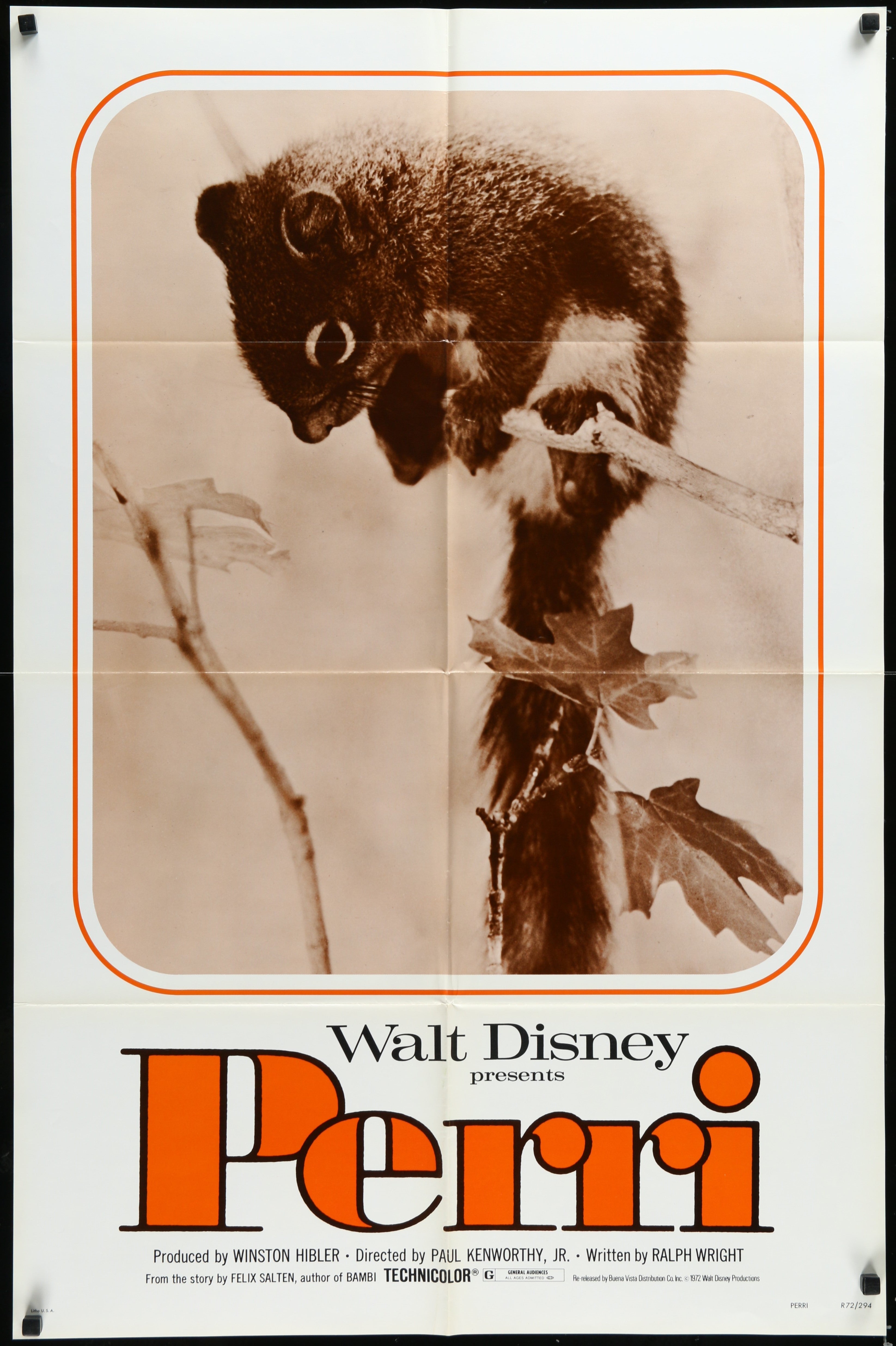 Perri (1972 RR) Original US One Sheet Movie Poster