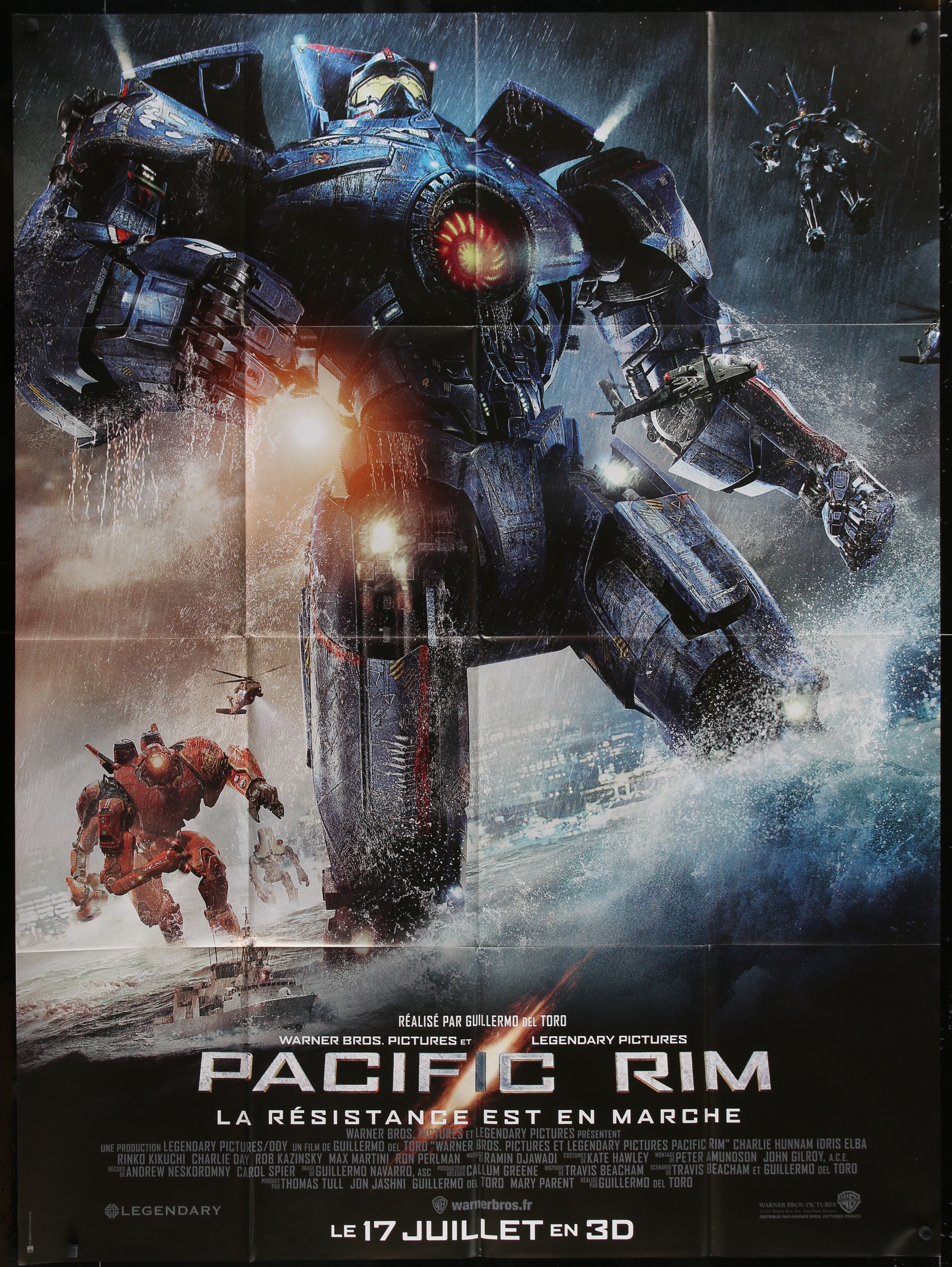 Pacific Rim (2013) Original French One Panel Movie Poster