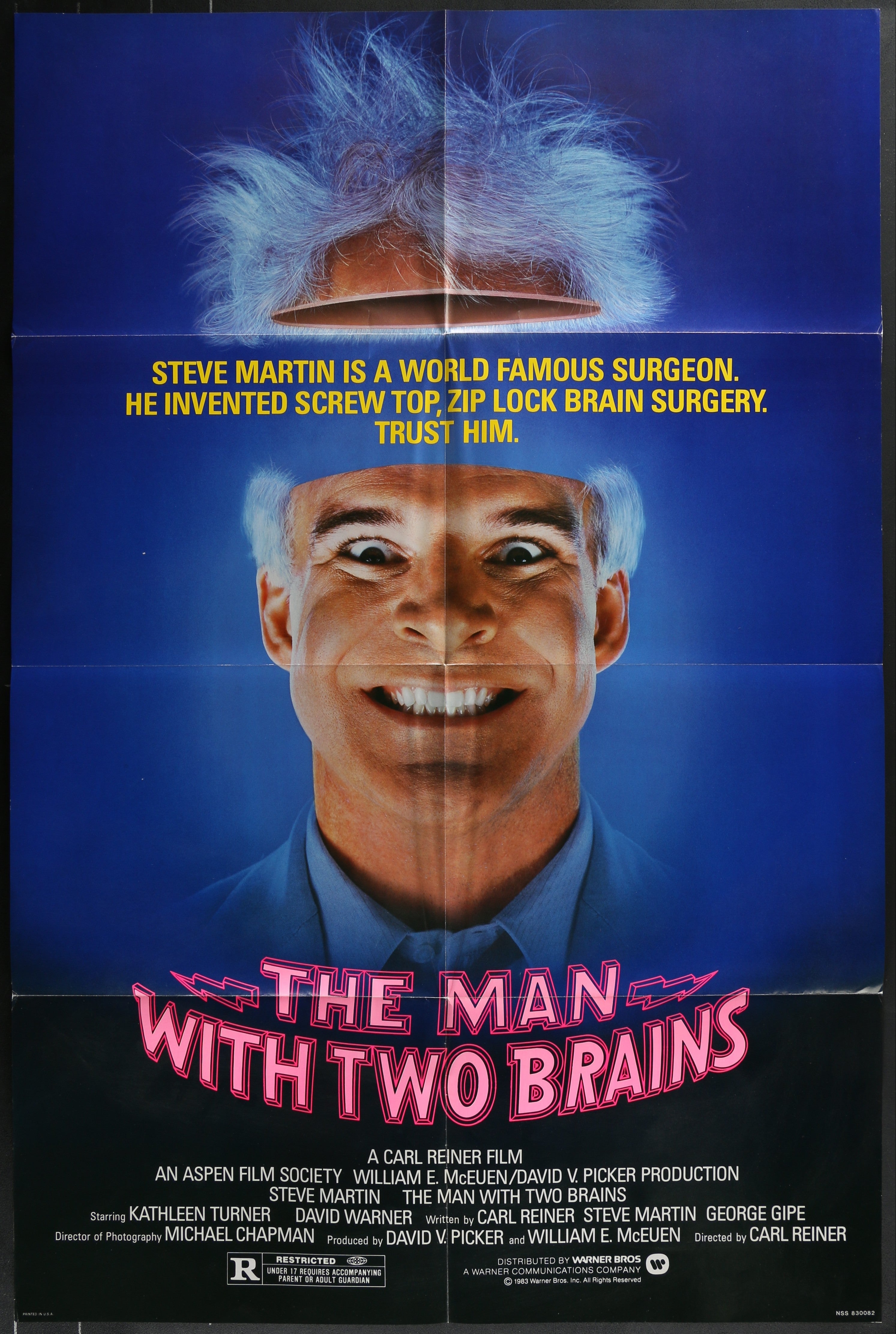 The Man With Two Brains (1983) Original US One Sheet Movie Poster