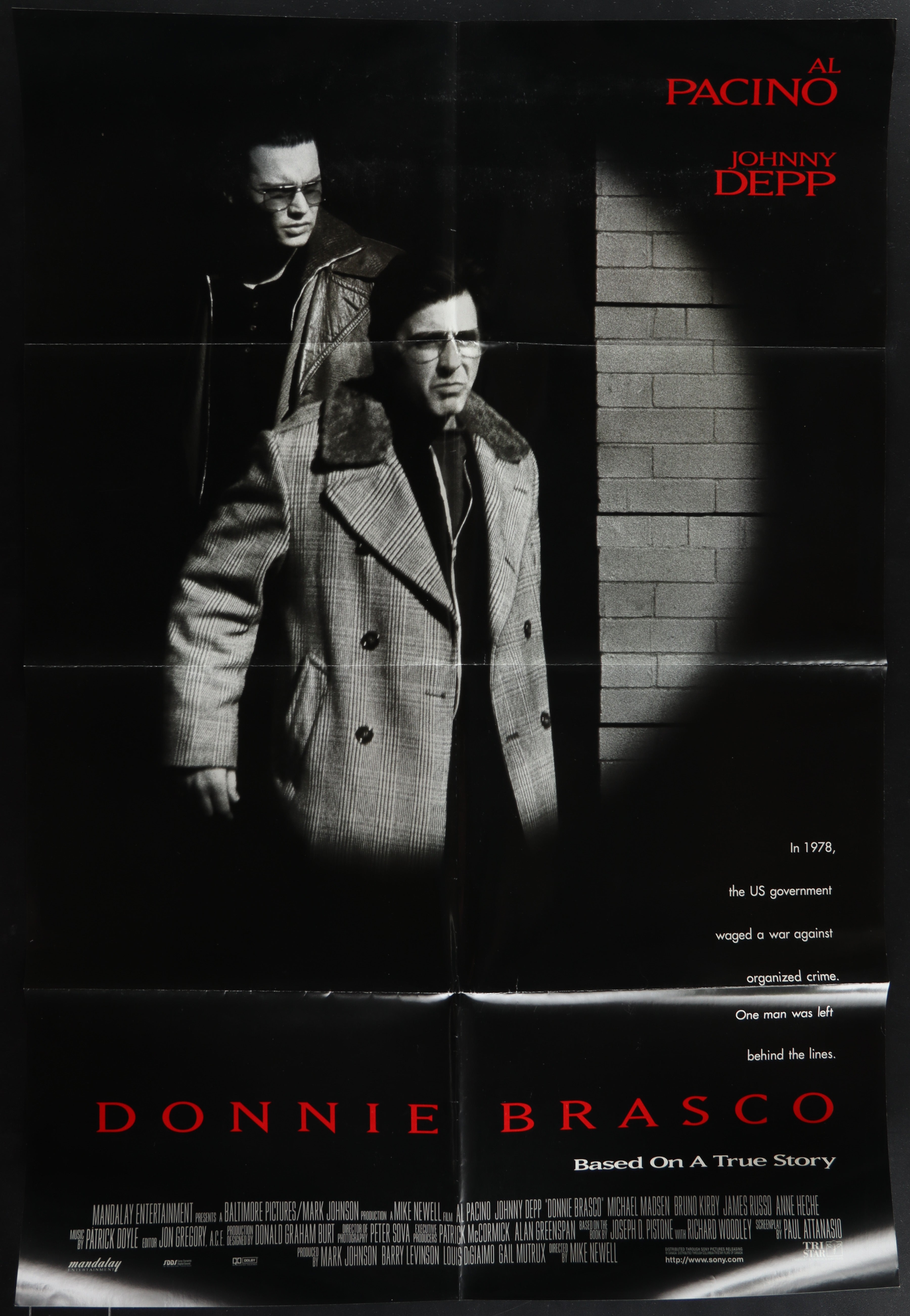 Donnie Brasco (1997) Original US One Sheet Movie Poster