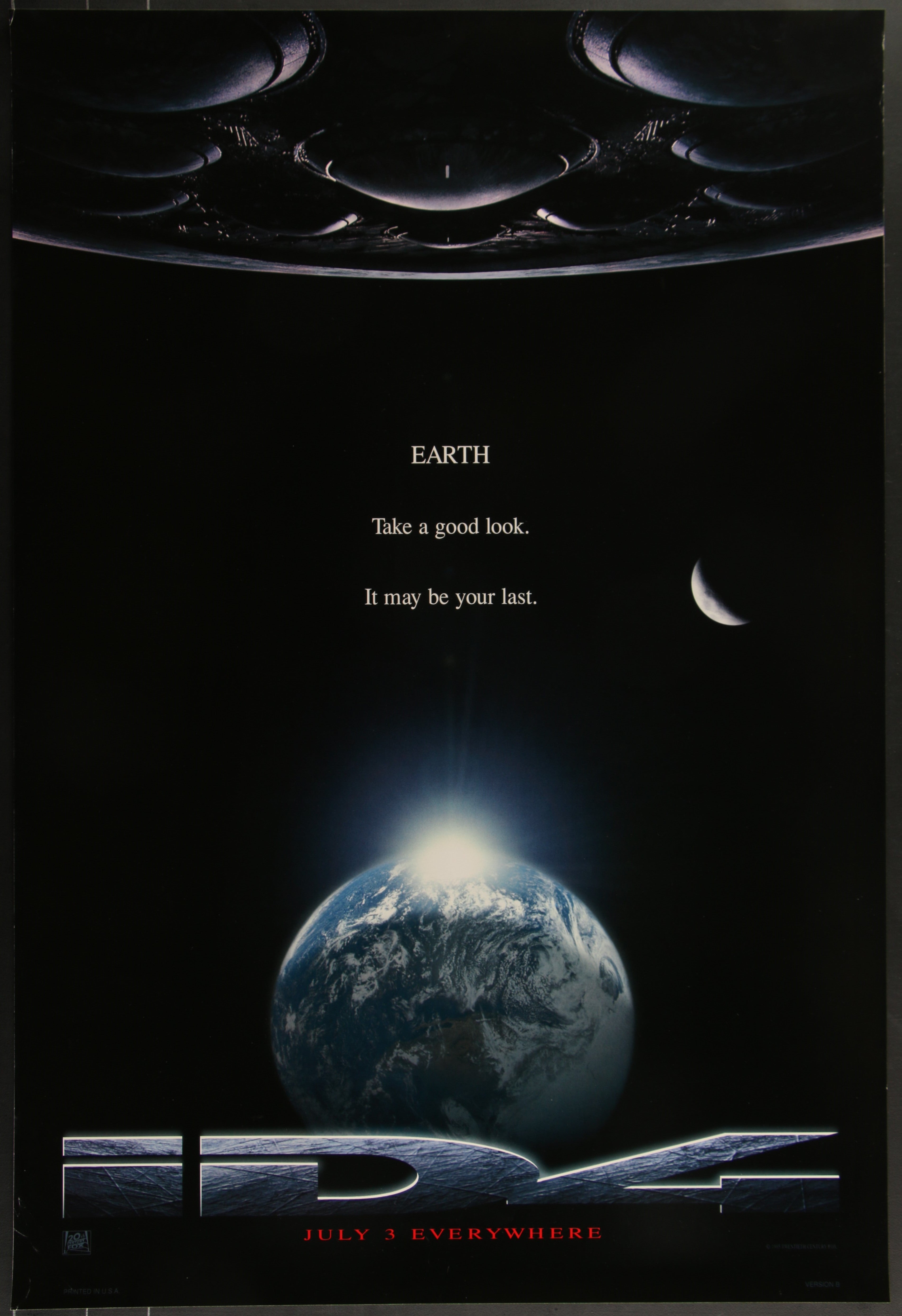 Independence Day (1996) Original US One Sheet Movie Poster