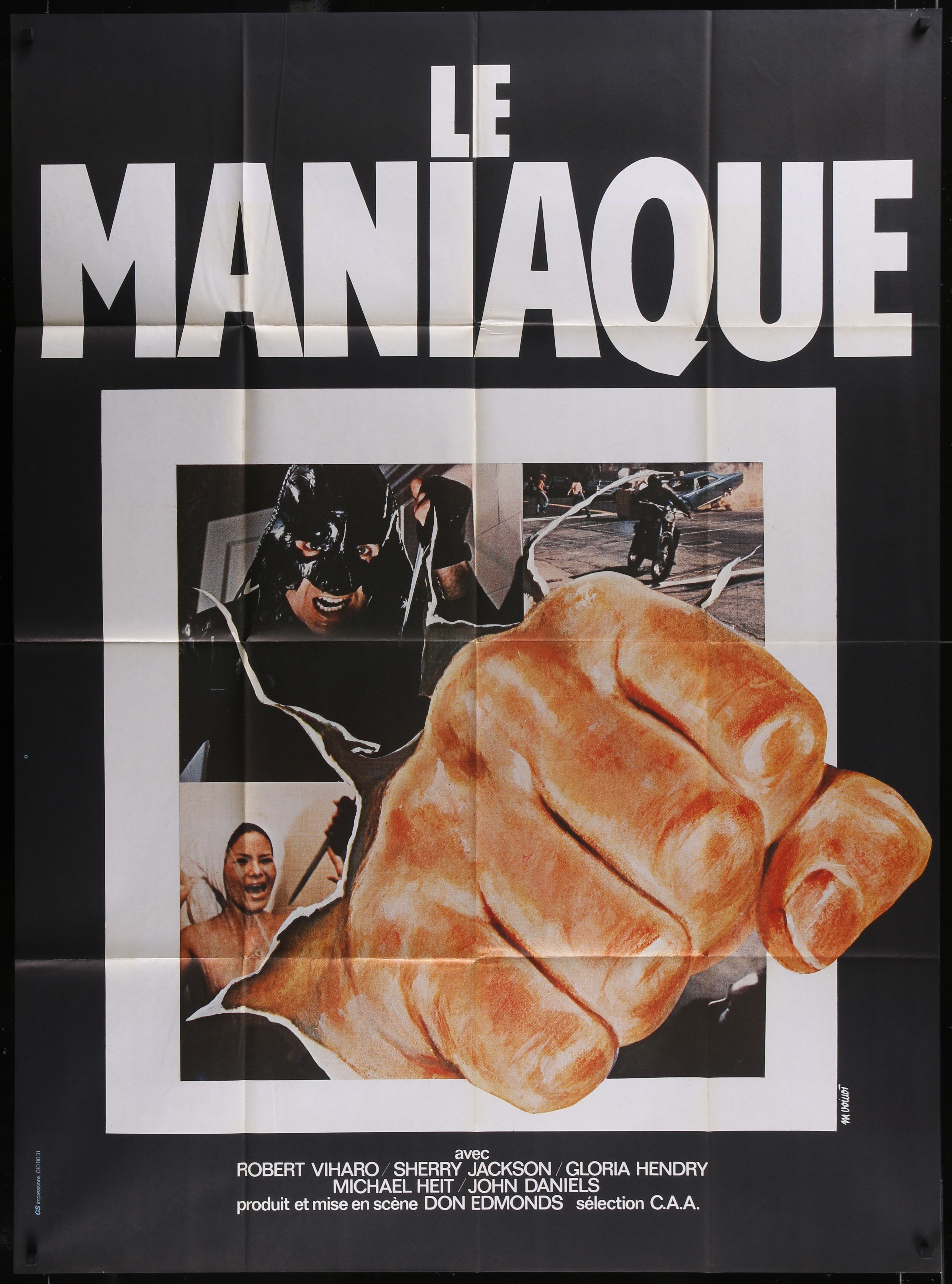 La Maniaque (1978) Original French One Panel Movie Poster