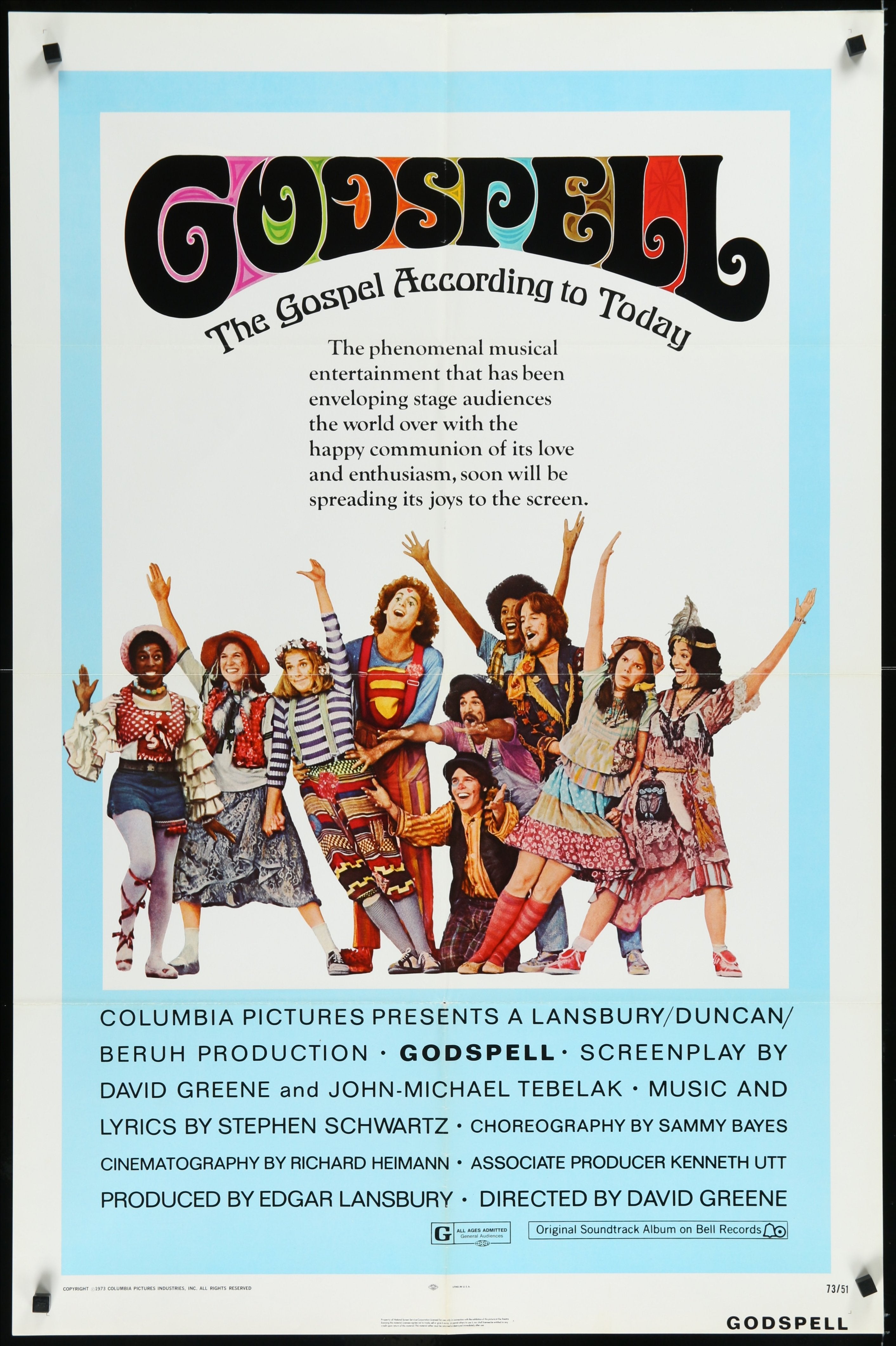 Godspell (1973) Original US One Sheet Movie Poster