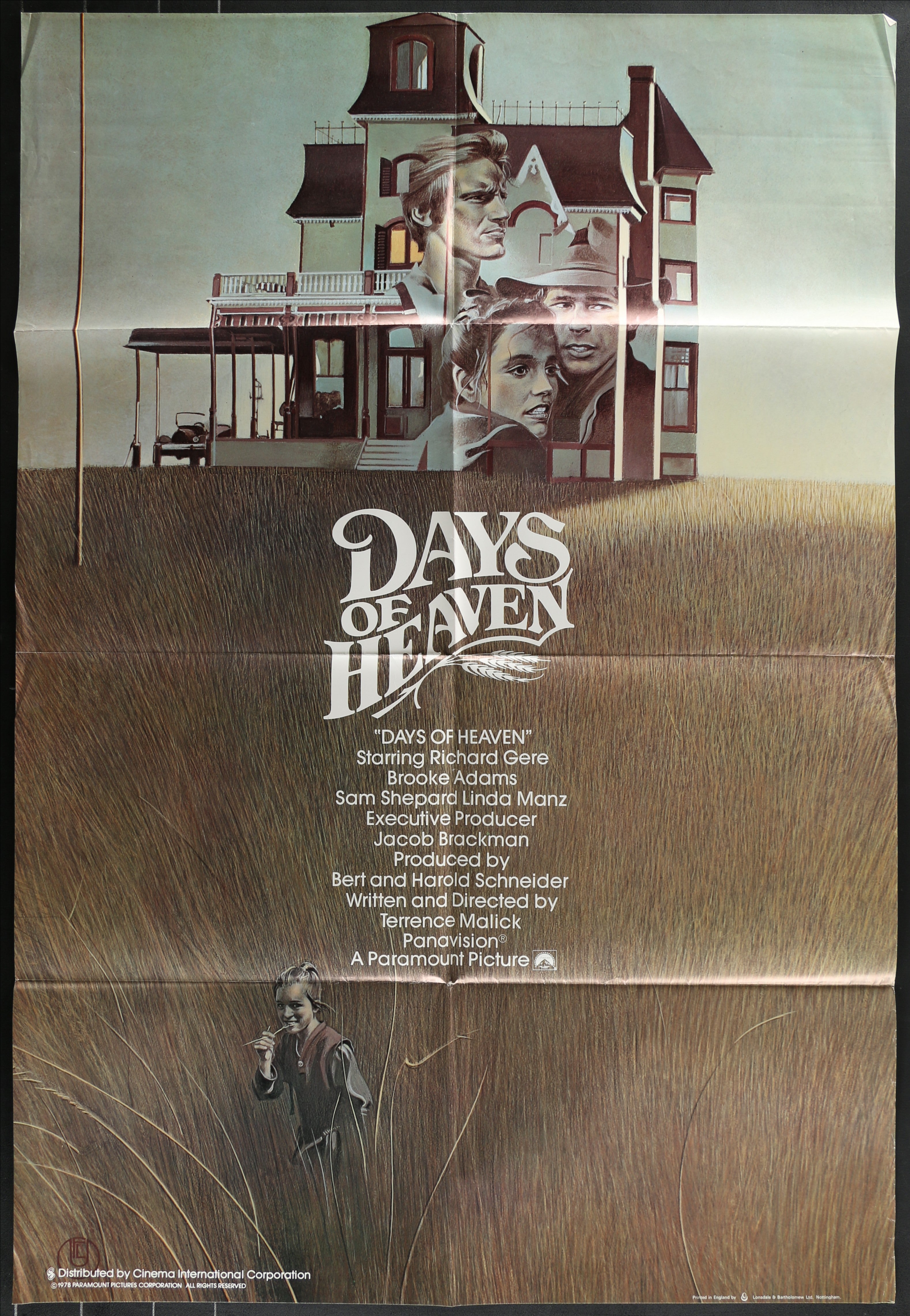 Days Of Heaven (1978) Original UK One Sheet Movie Poster
