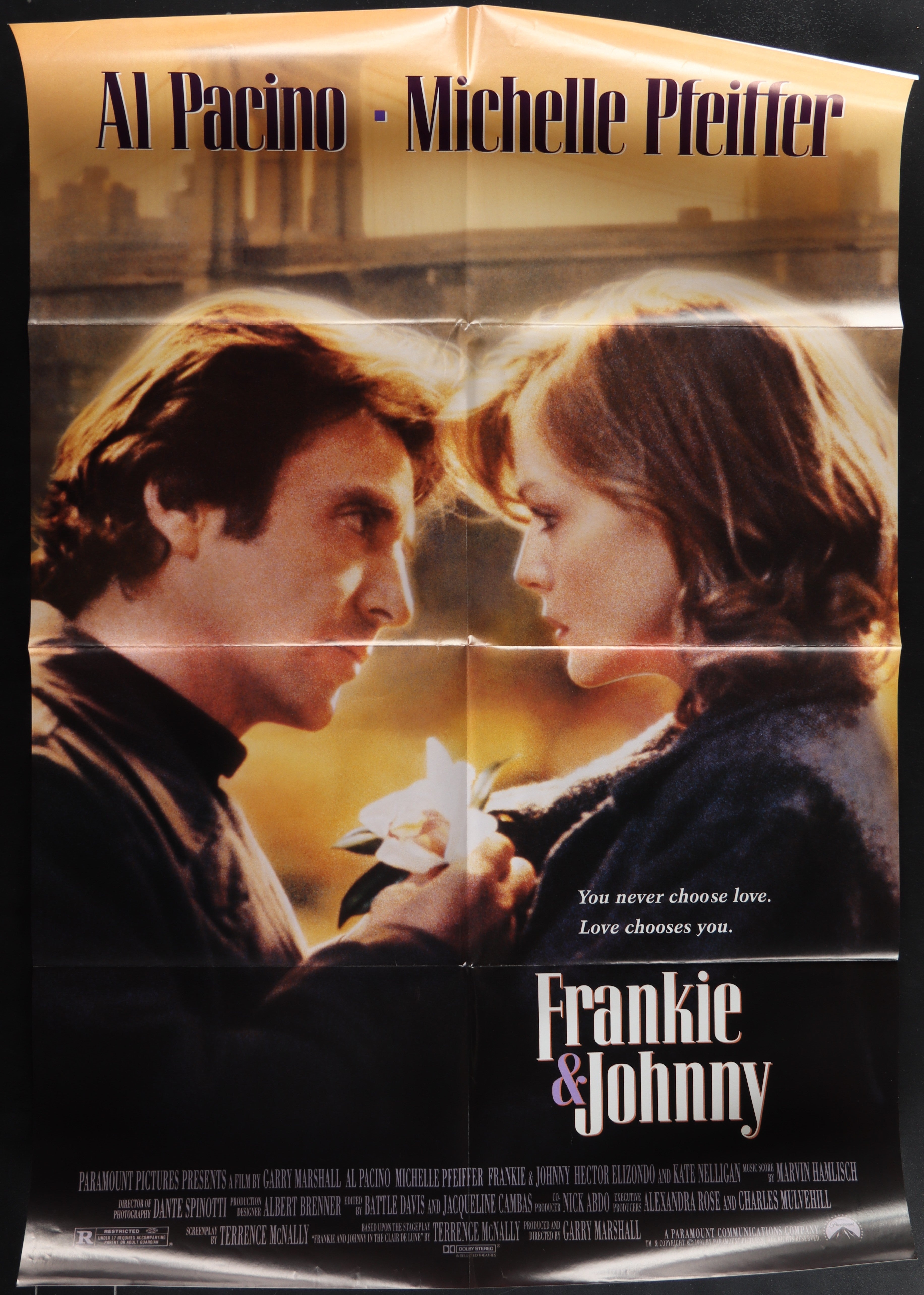 Frankie & Johnny (1991) Original US One Sheet Movie Poster