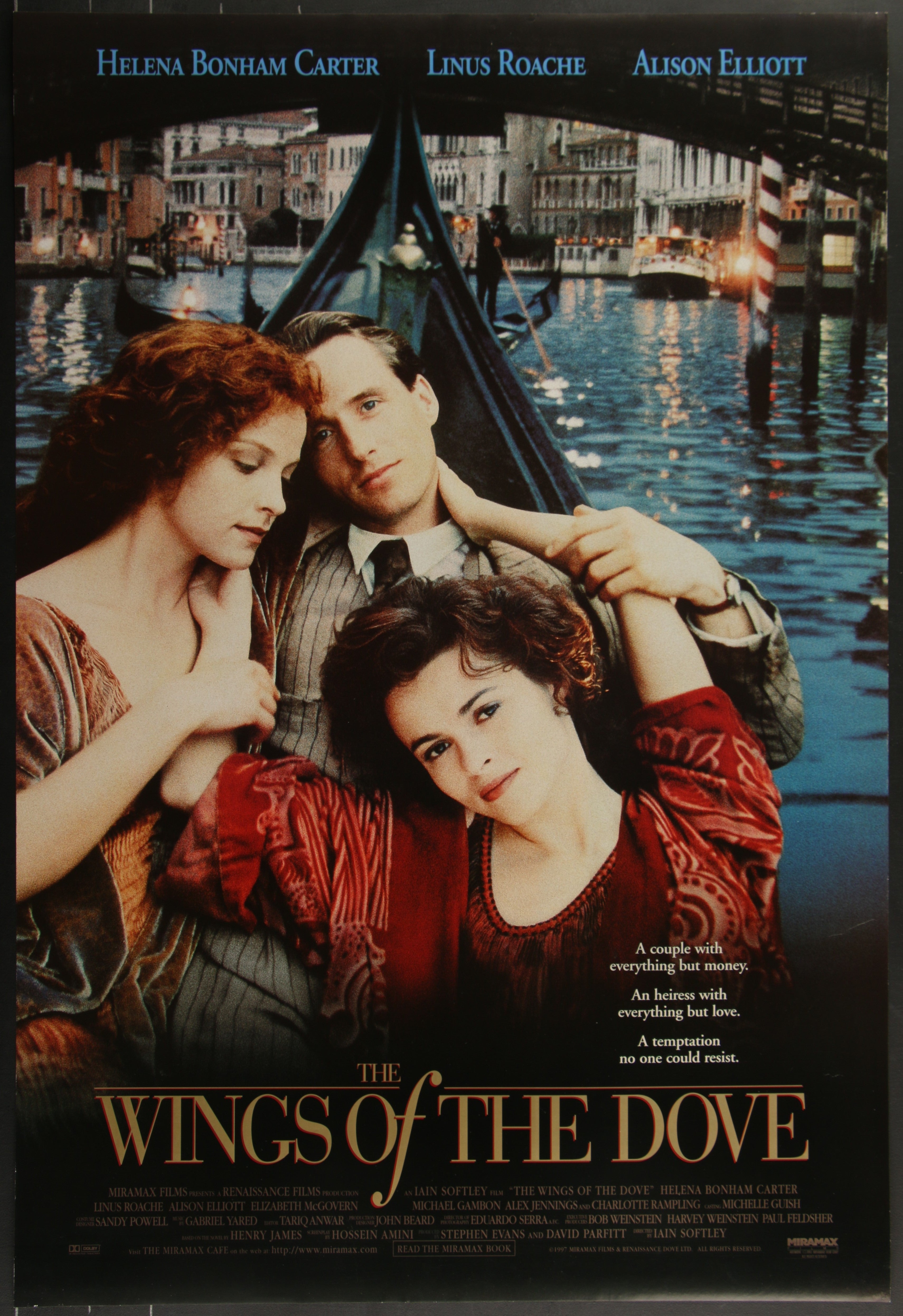 The Wings Of The Dove (1997) Original US One Sheet Movie Poster