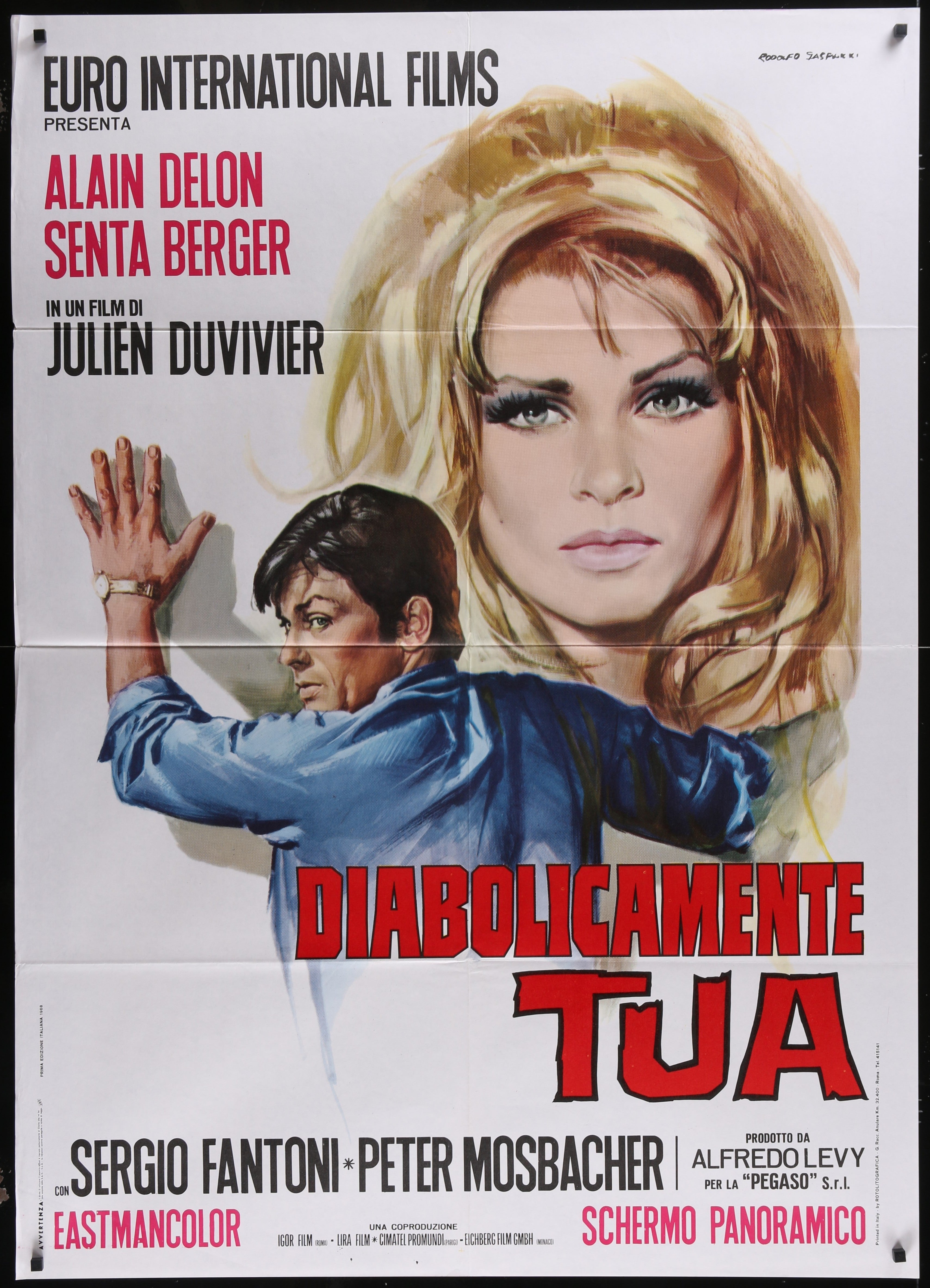 Diabolically Yours (1968) Original Italian One Panel Movie Poster