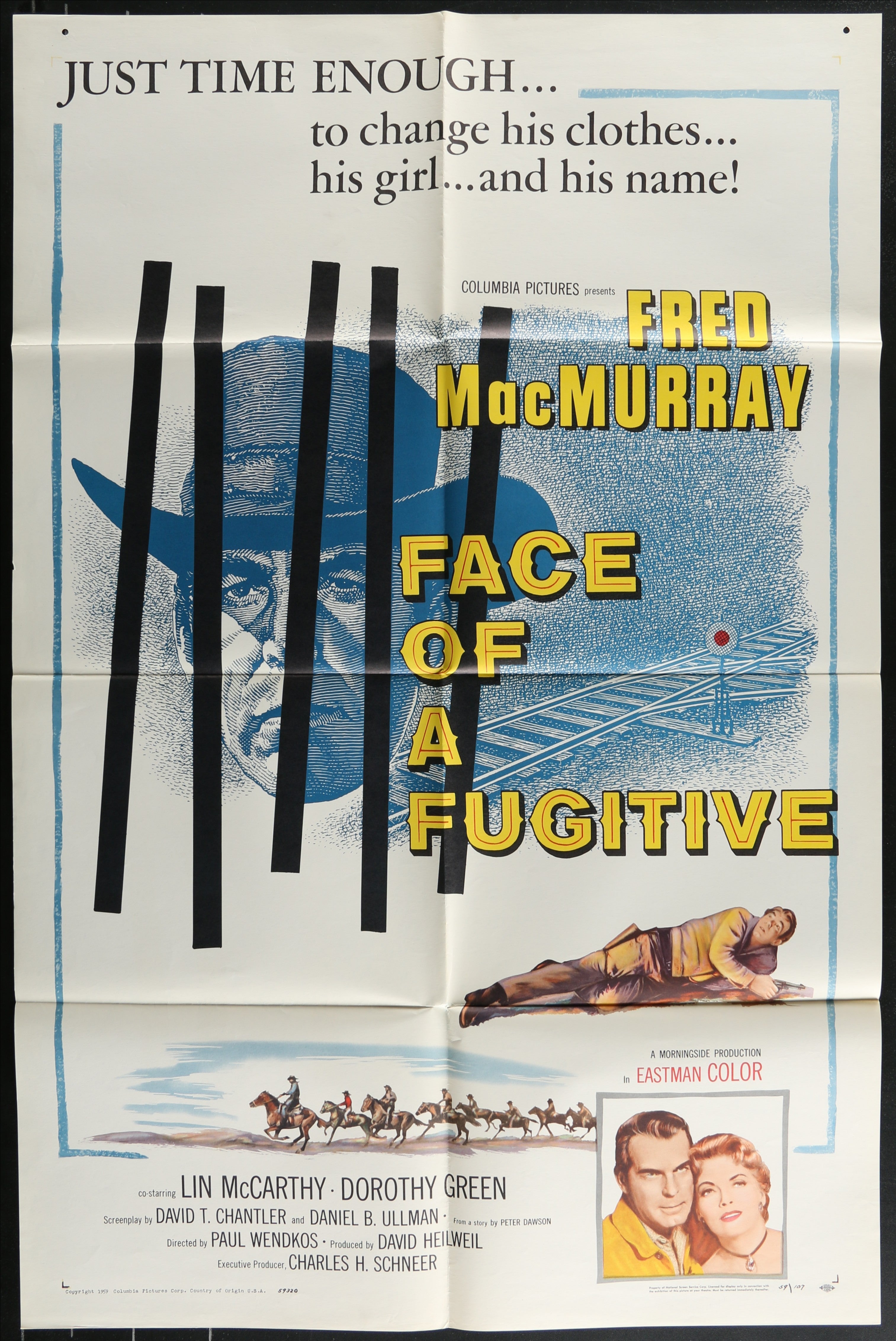 Face Of A Fugitive (1959) Original US One Sheet Movie Poster