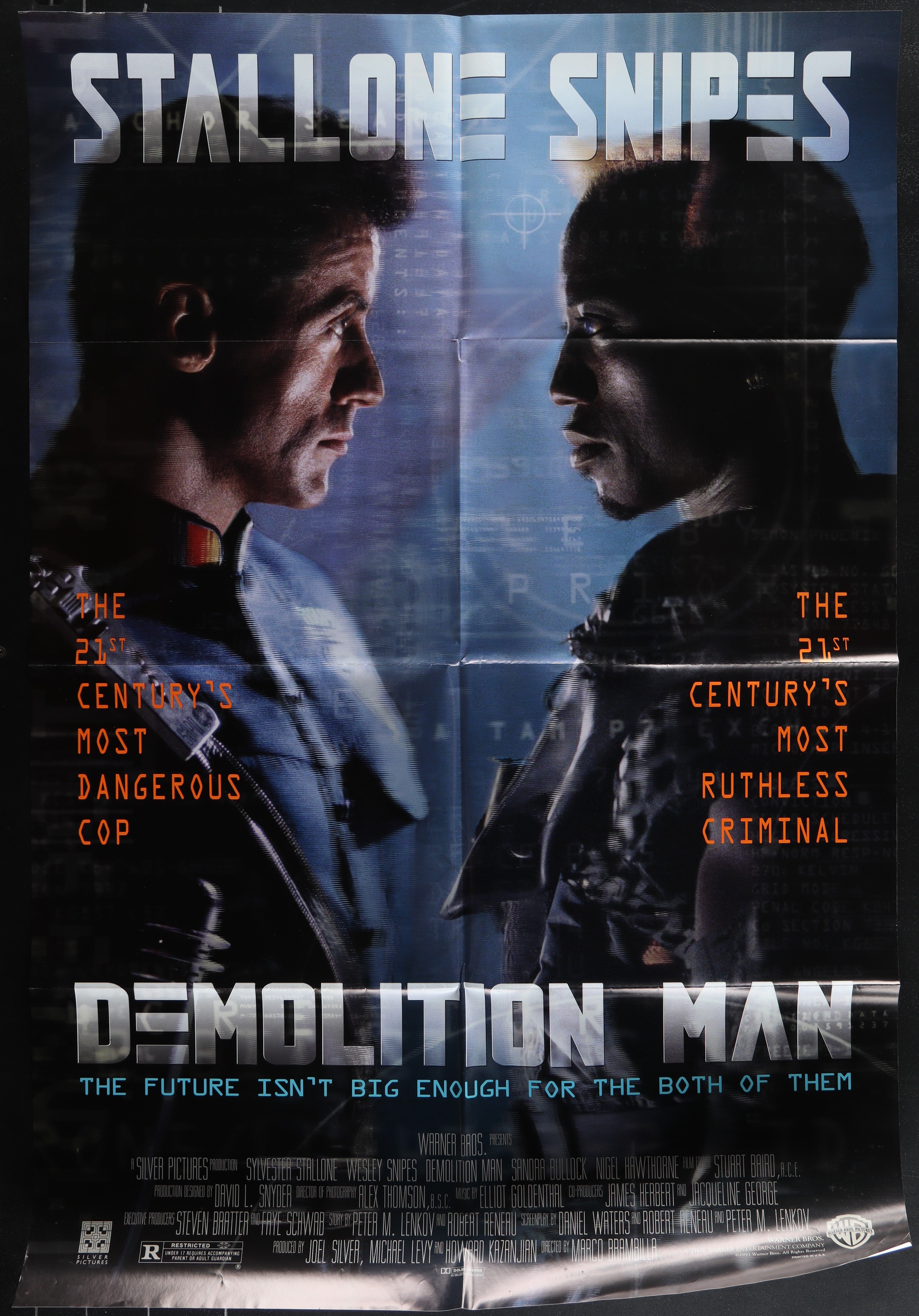 Demolition Man (1993) Original US One Sheet Movie Poster