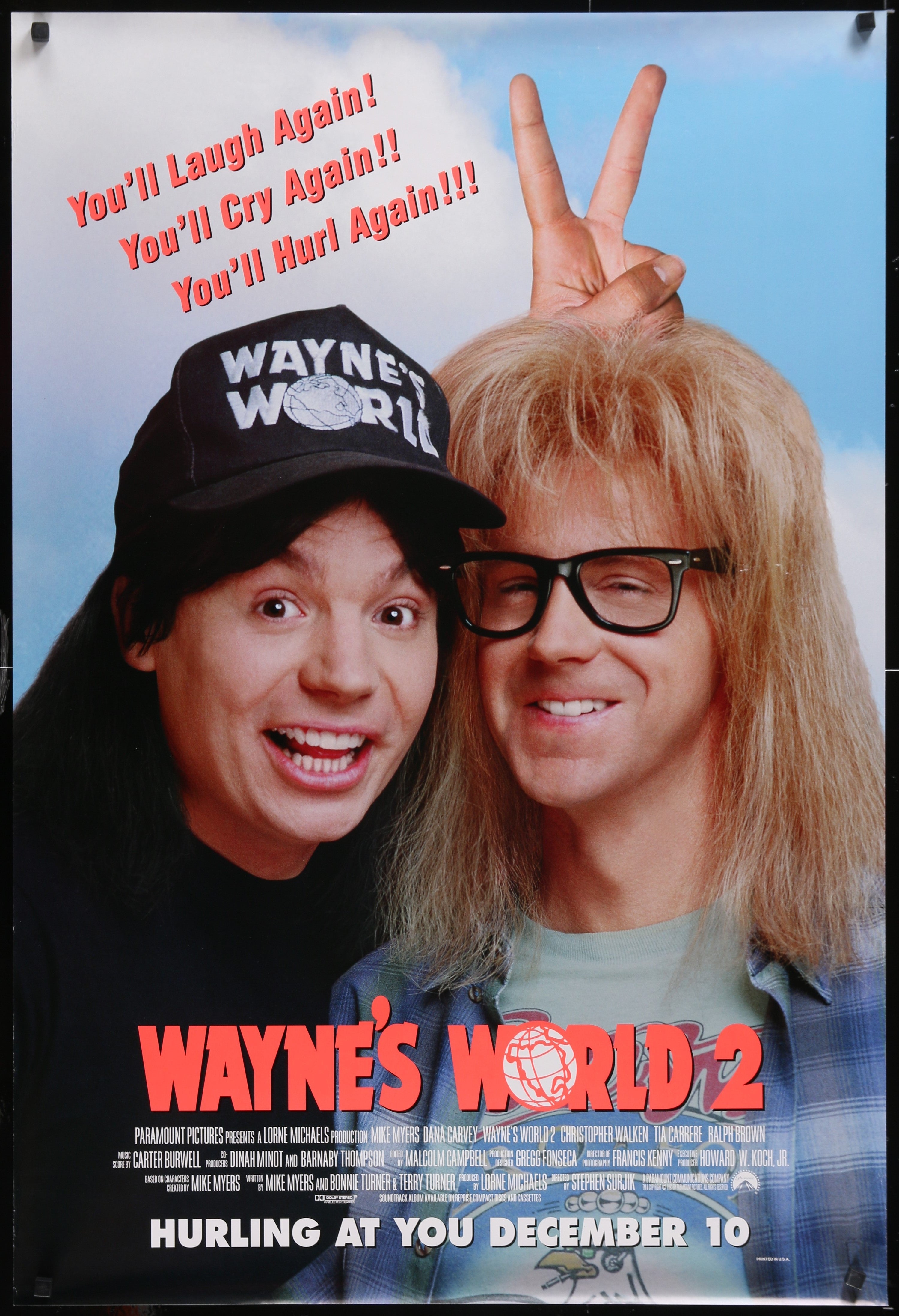 Wayne's World II (1993) Original US One Sheet Movie Poster