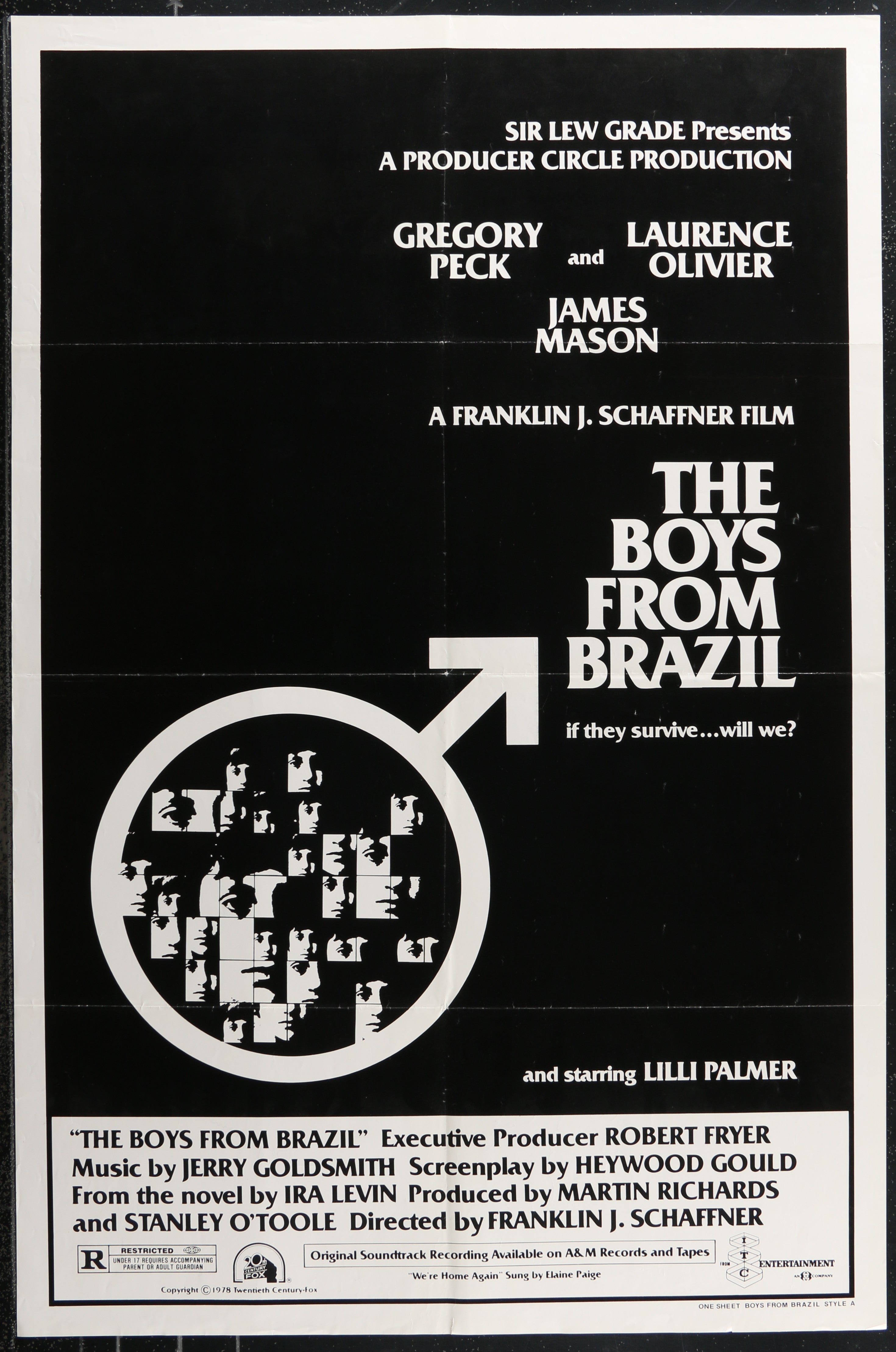 The Boys From Brazil (1978) Original US One Sheet Movie Poster