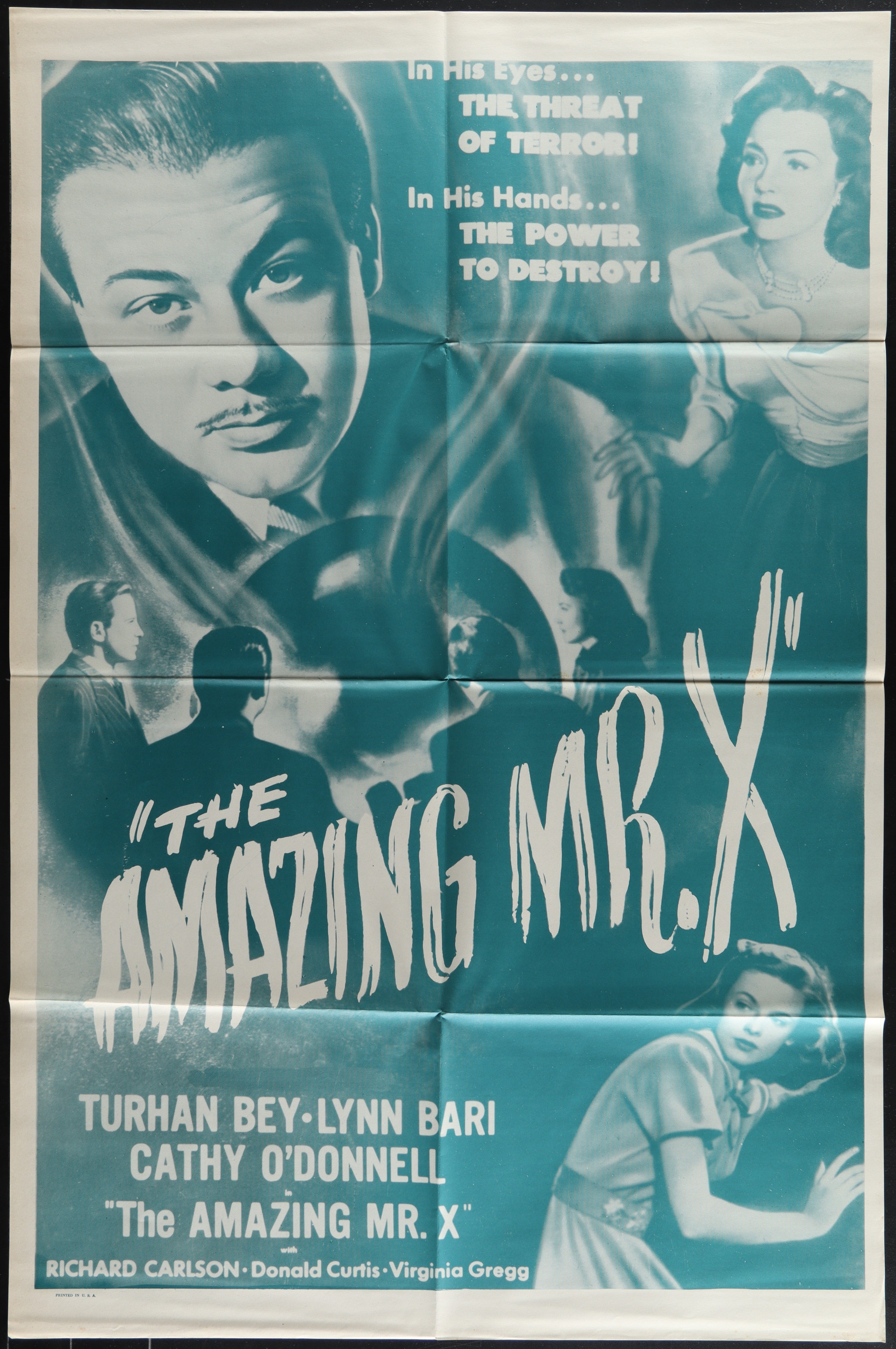 The Amazing Mr. X (1950s Re-Release) Original US One Sheet Movie Poster