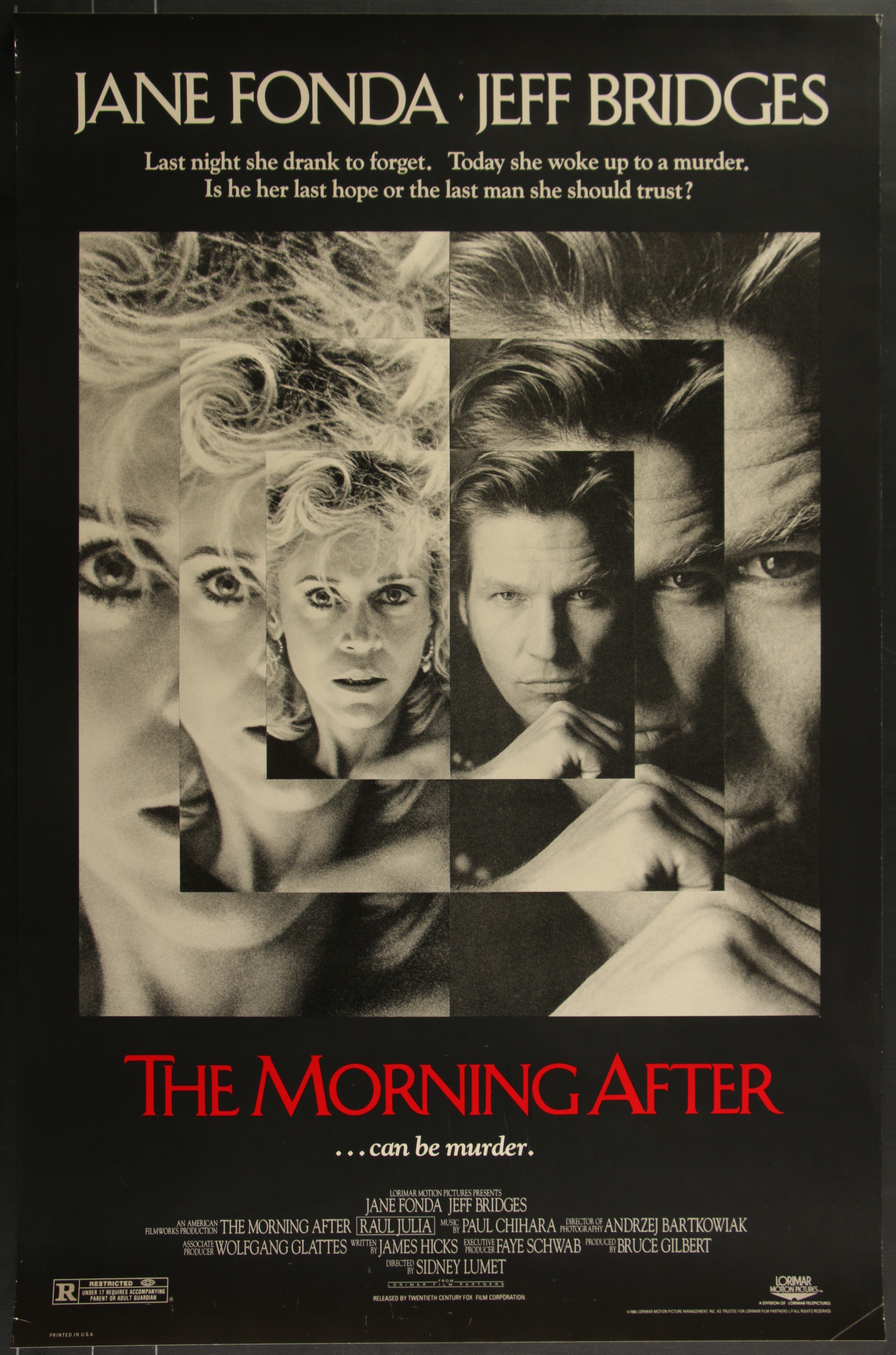 The Morning After (1986) Original US One Sheet Movie Poster