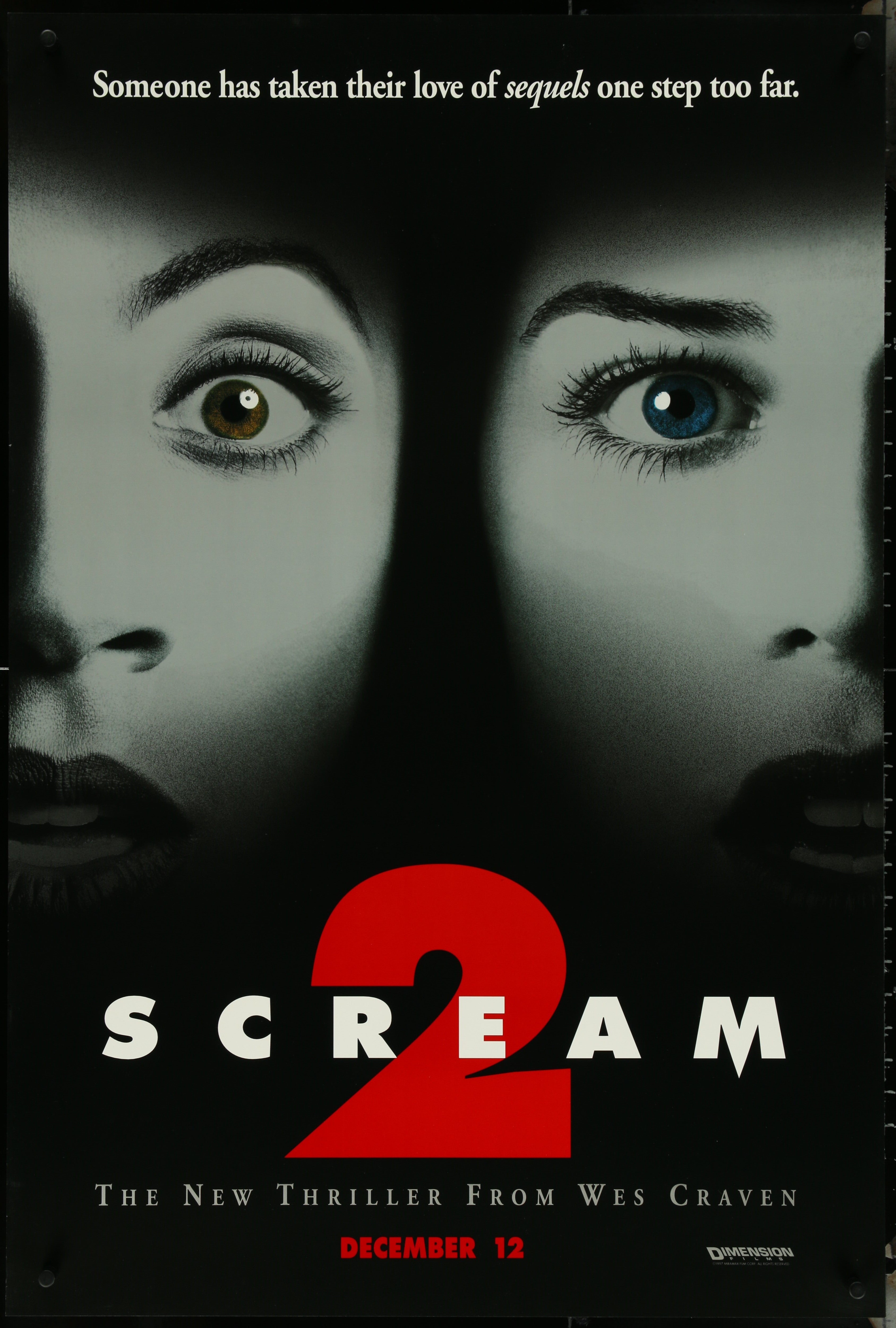 Scream 2 (1997) Original US One Sheet Movie Poster