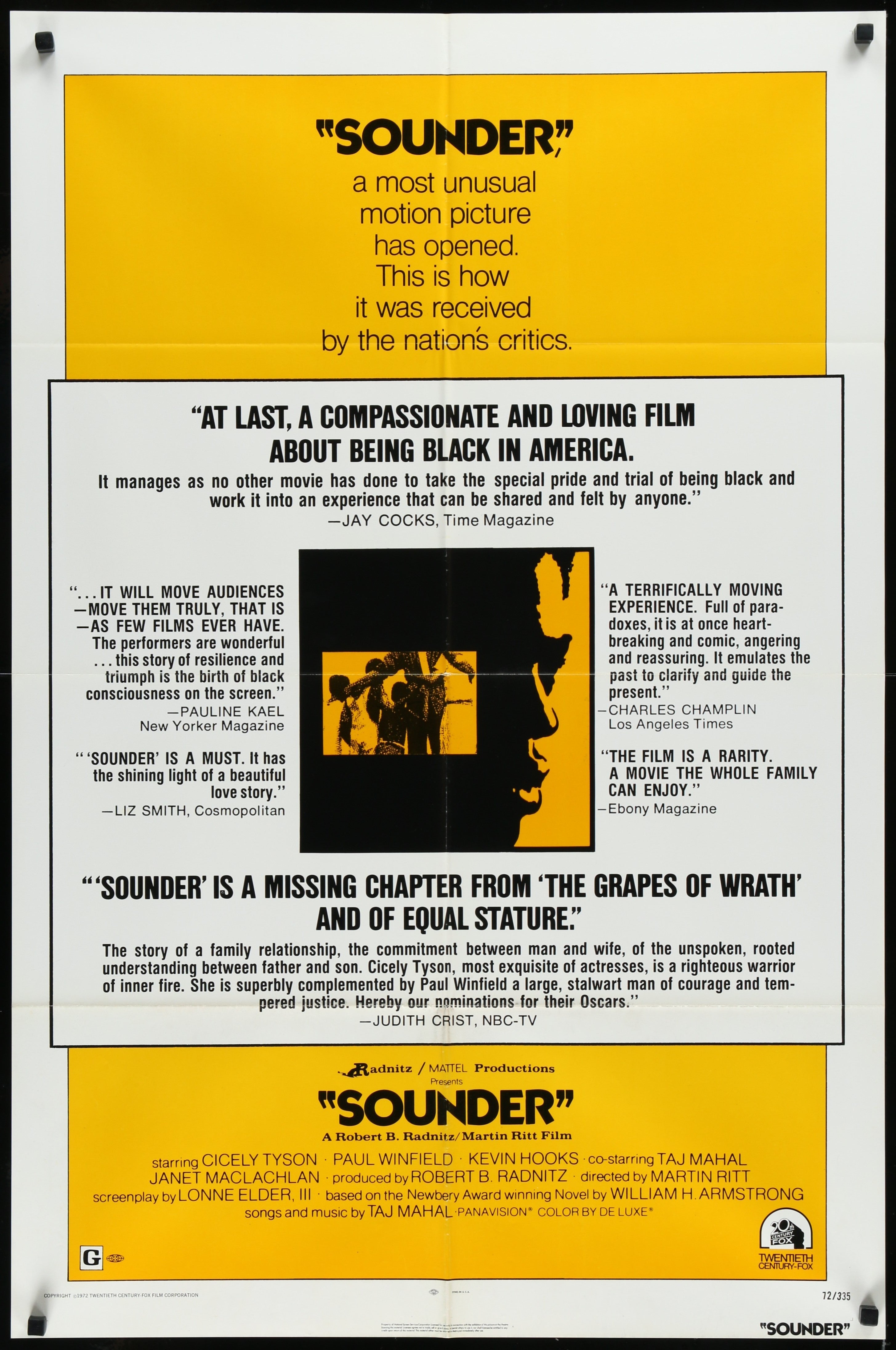 Sounder (1972) Original US One Sheet Movie Poster