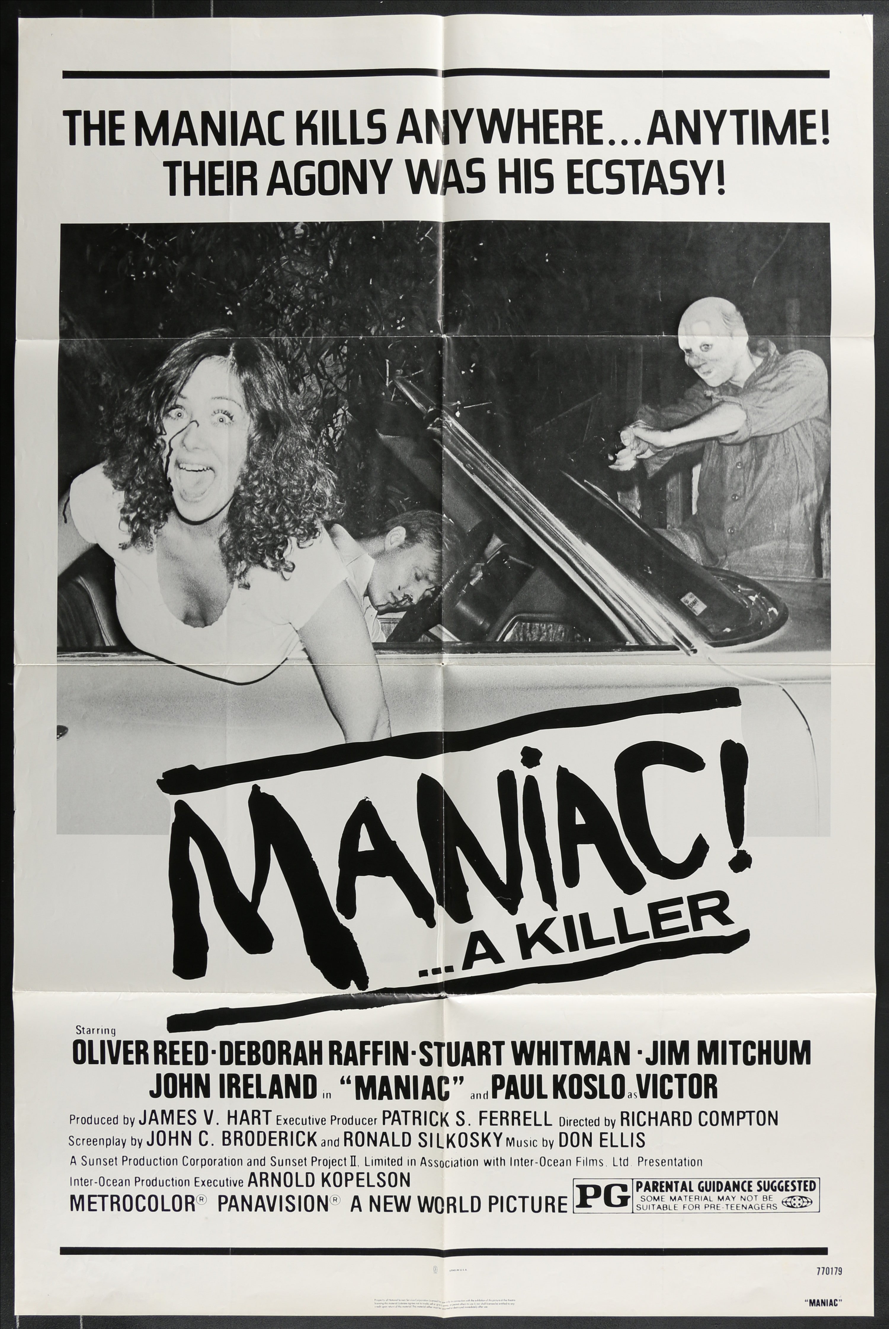 Maniac (1977) Original US One Sheet Movie Poster