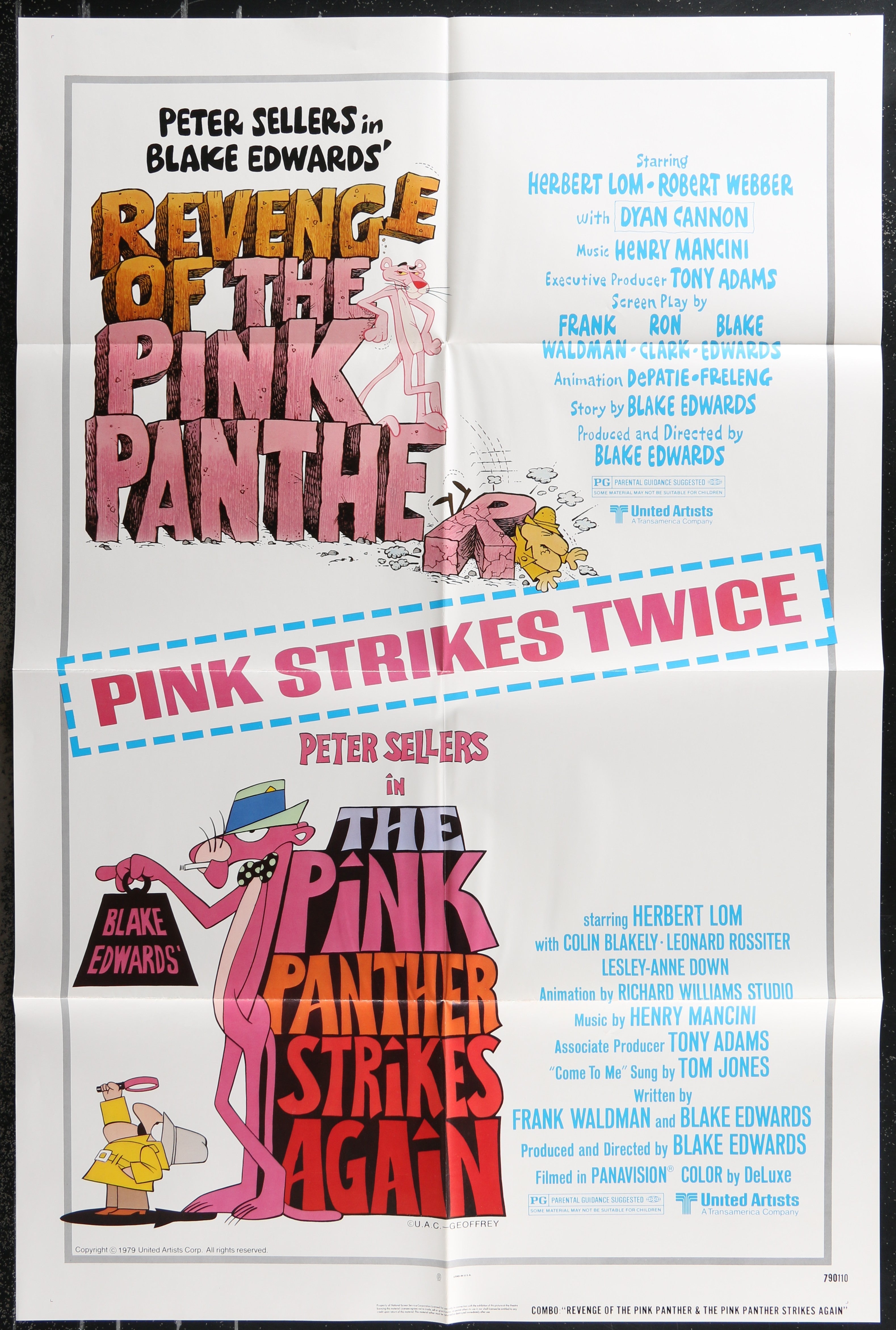 Revenge Of The Pink Panther & The Pink Panther Strikes Again (1979) Original US One Sheet Movie Poster