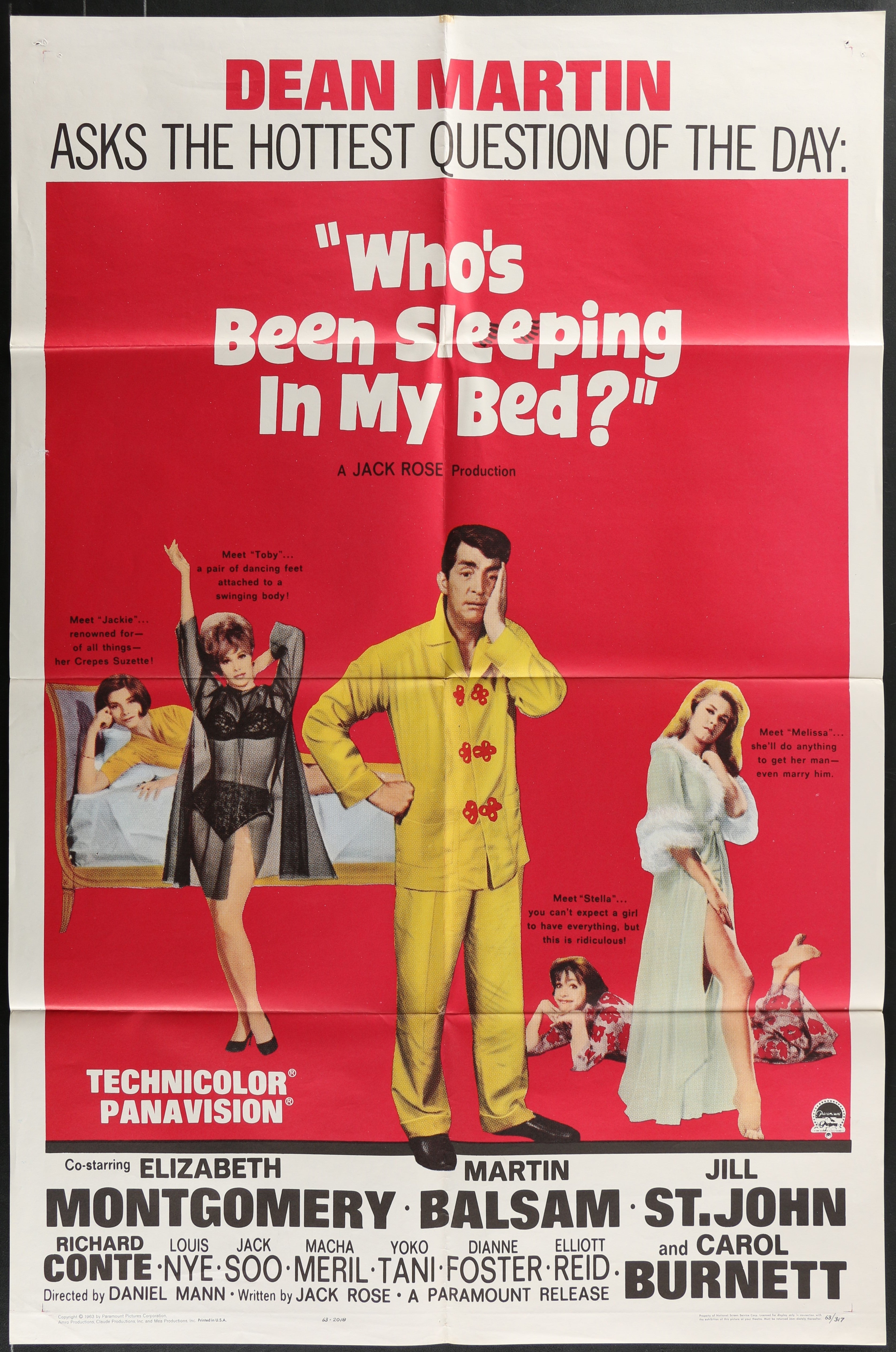 Who's Been Sleeping In My Bed? (1963) Original US One Sheet Movie Poster