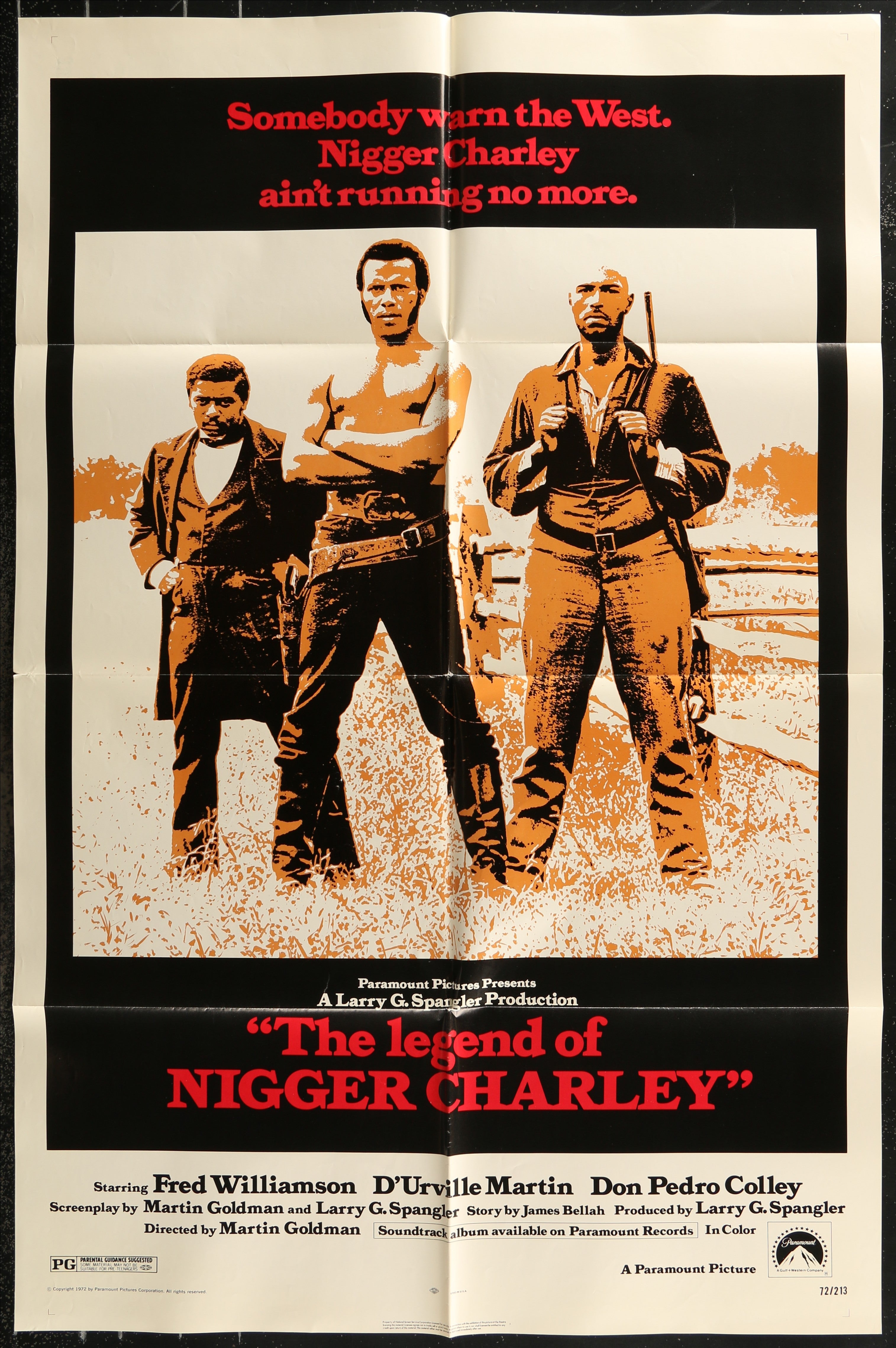 The Legend Of N***** Charley (1972) Original US One Sheet Movie Poster