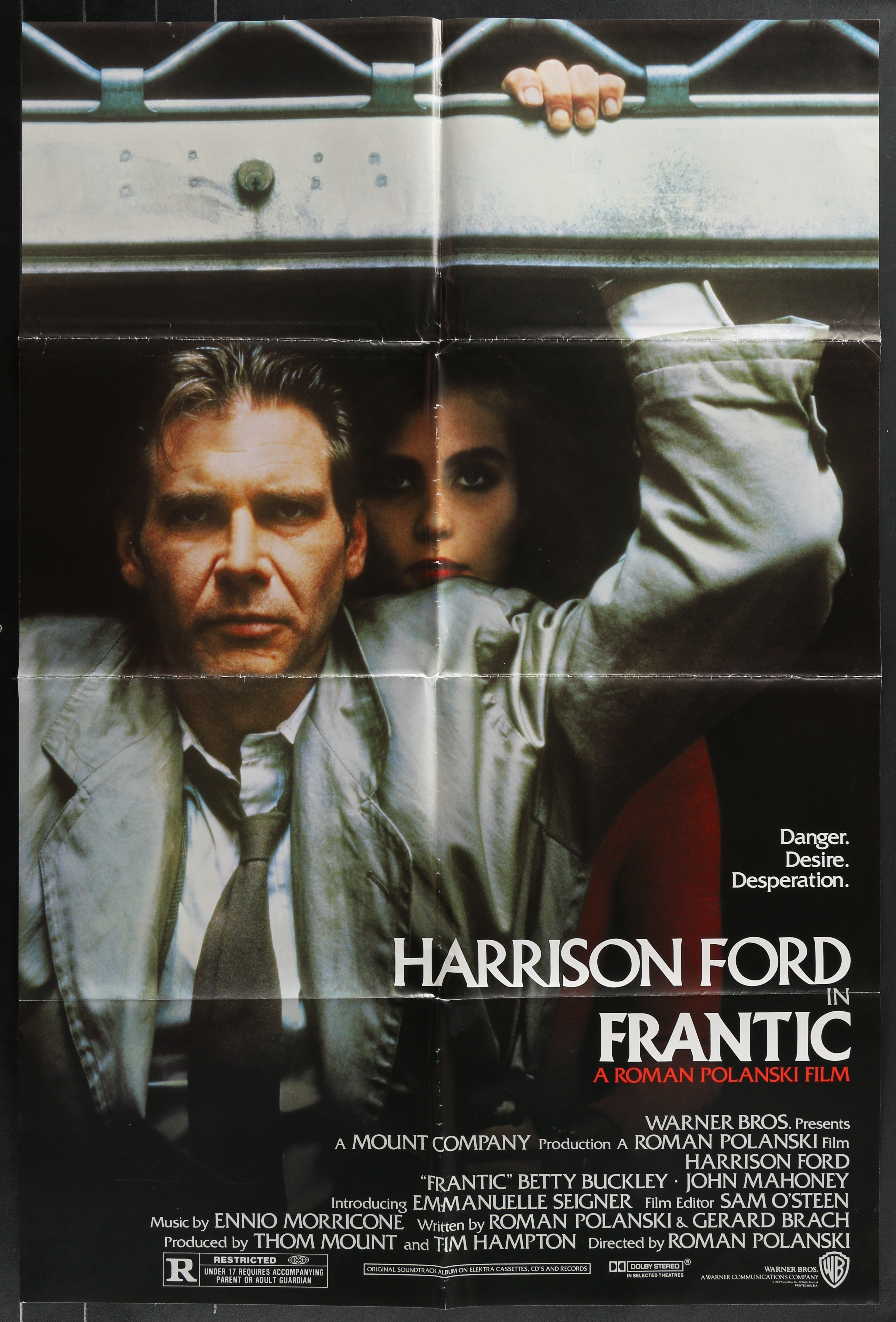 Frantic (1988) Original US One Sheet Movie Poster