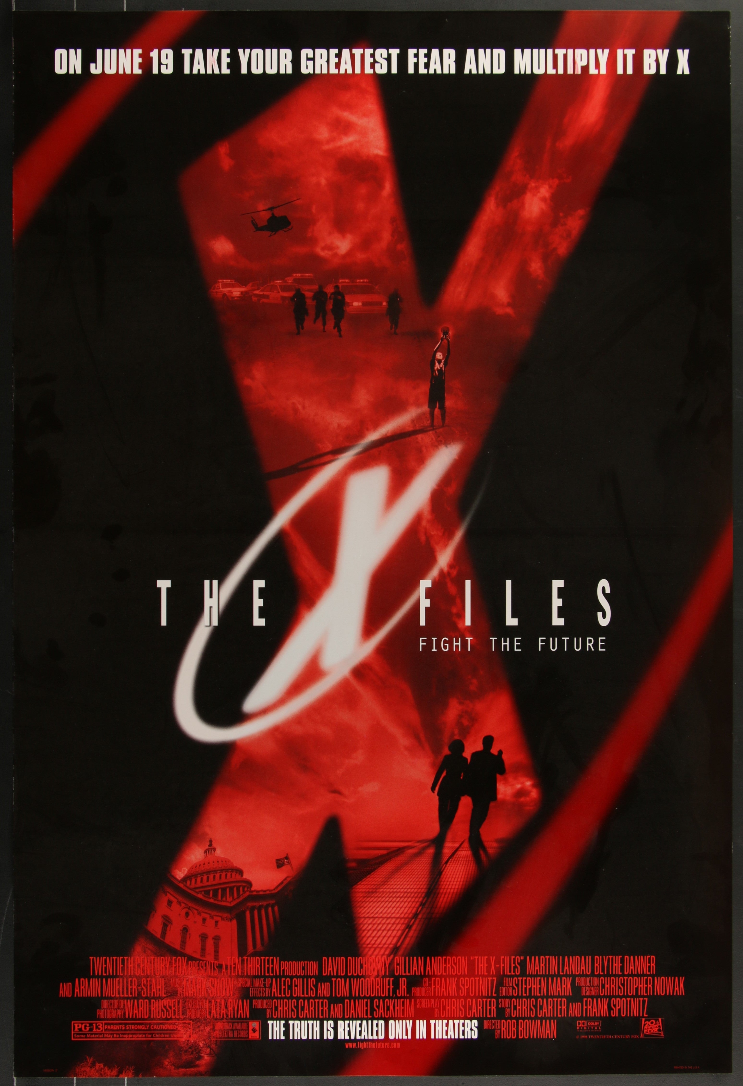 The X-Files: Fight The Future (1998) Original US One Sheet Movie Poster