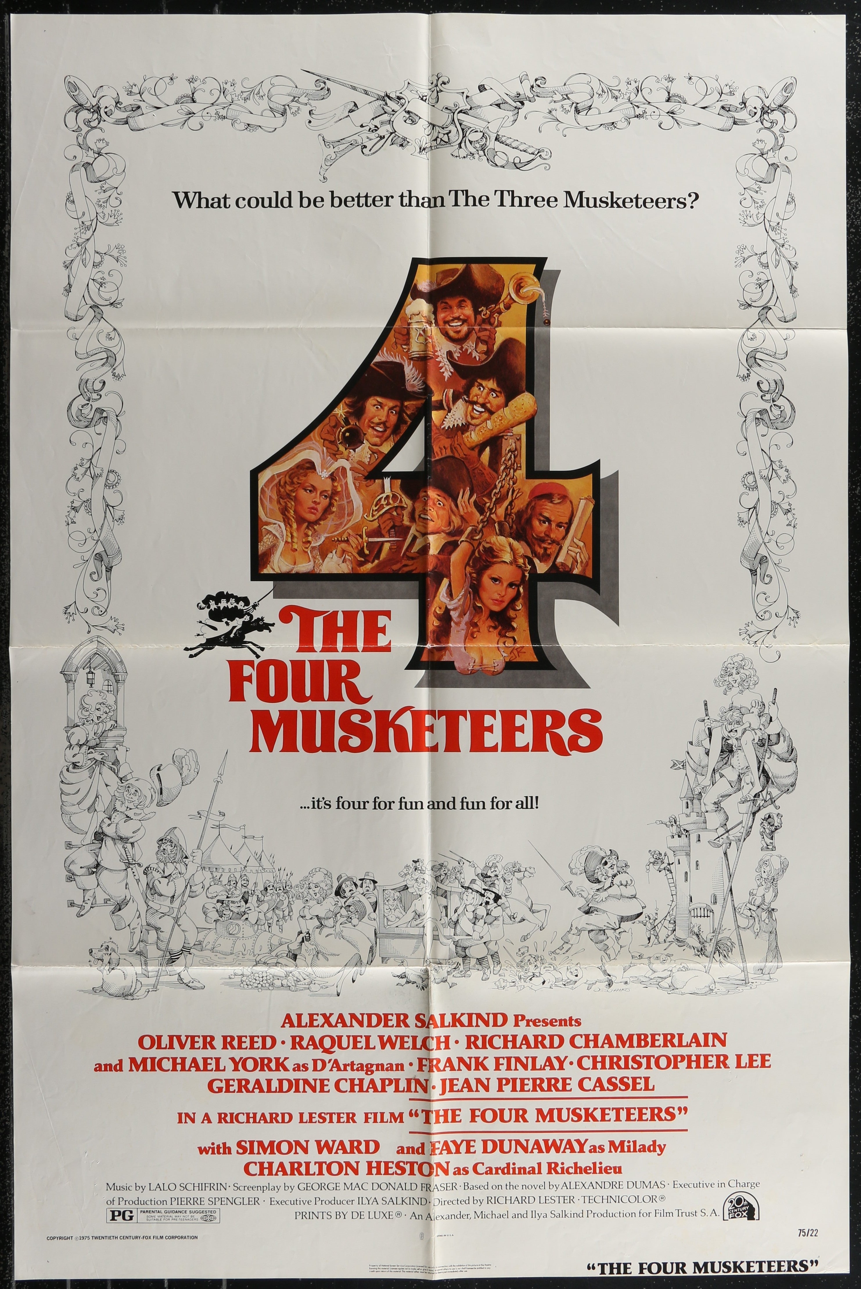 The Four Musketeers (1975) Original US One Sheet Movie Poster