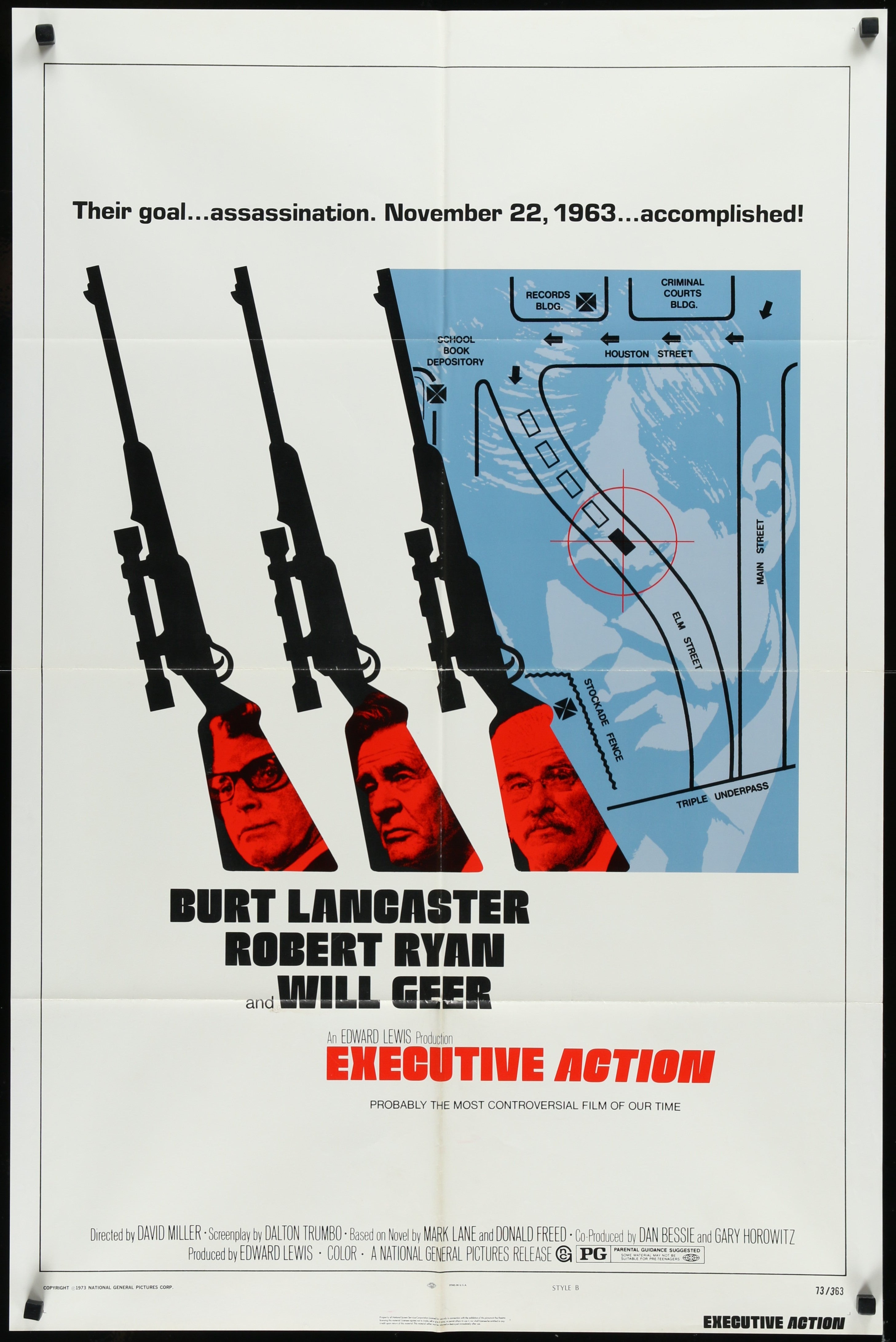 Executive Action (1973) Original US One Sheet Movie Poster