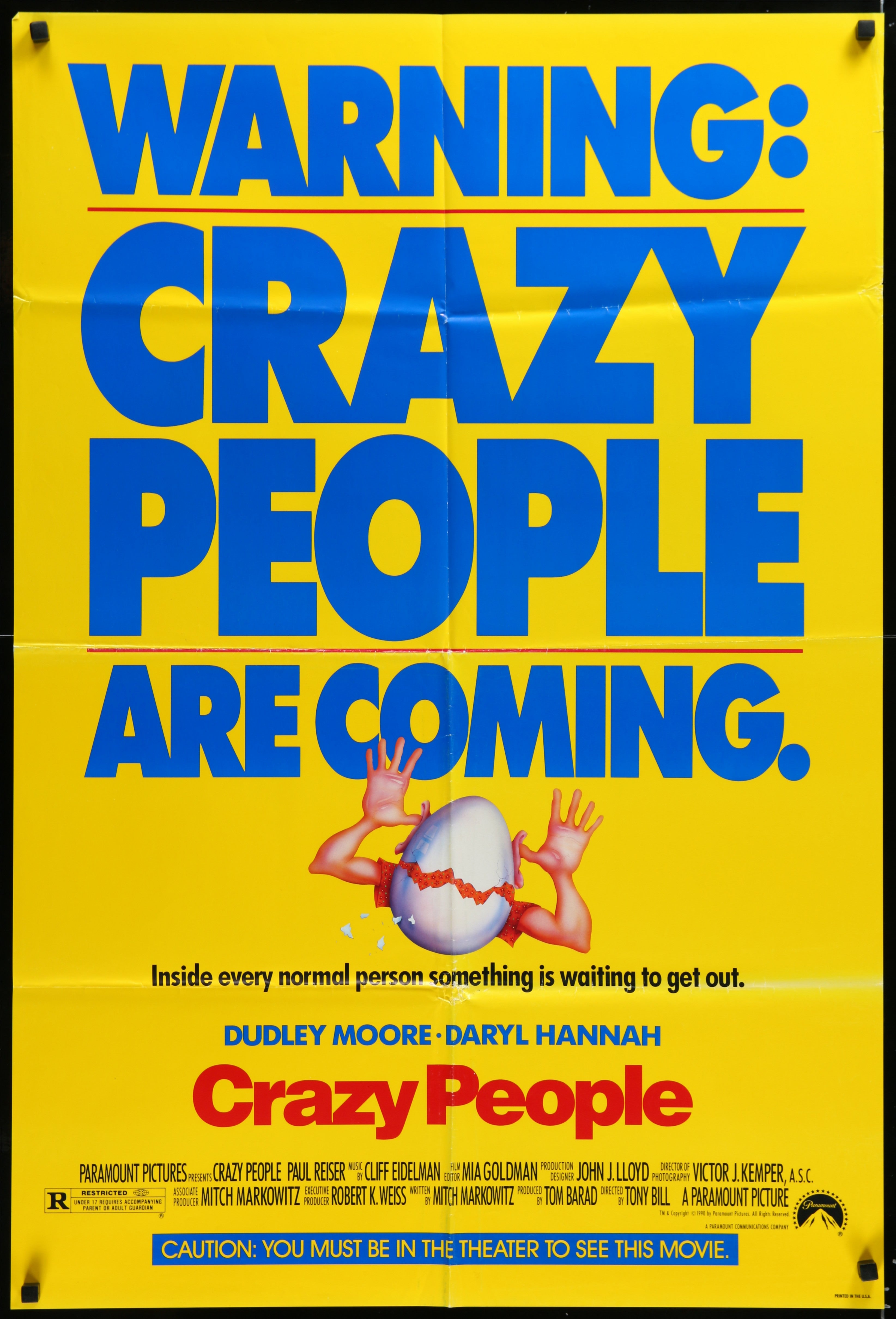 Crazy People (1990) Original US One Sheet Movie Poster