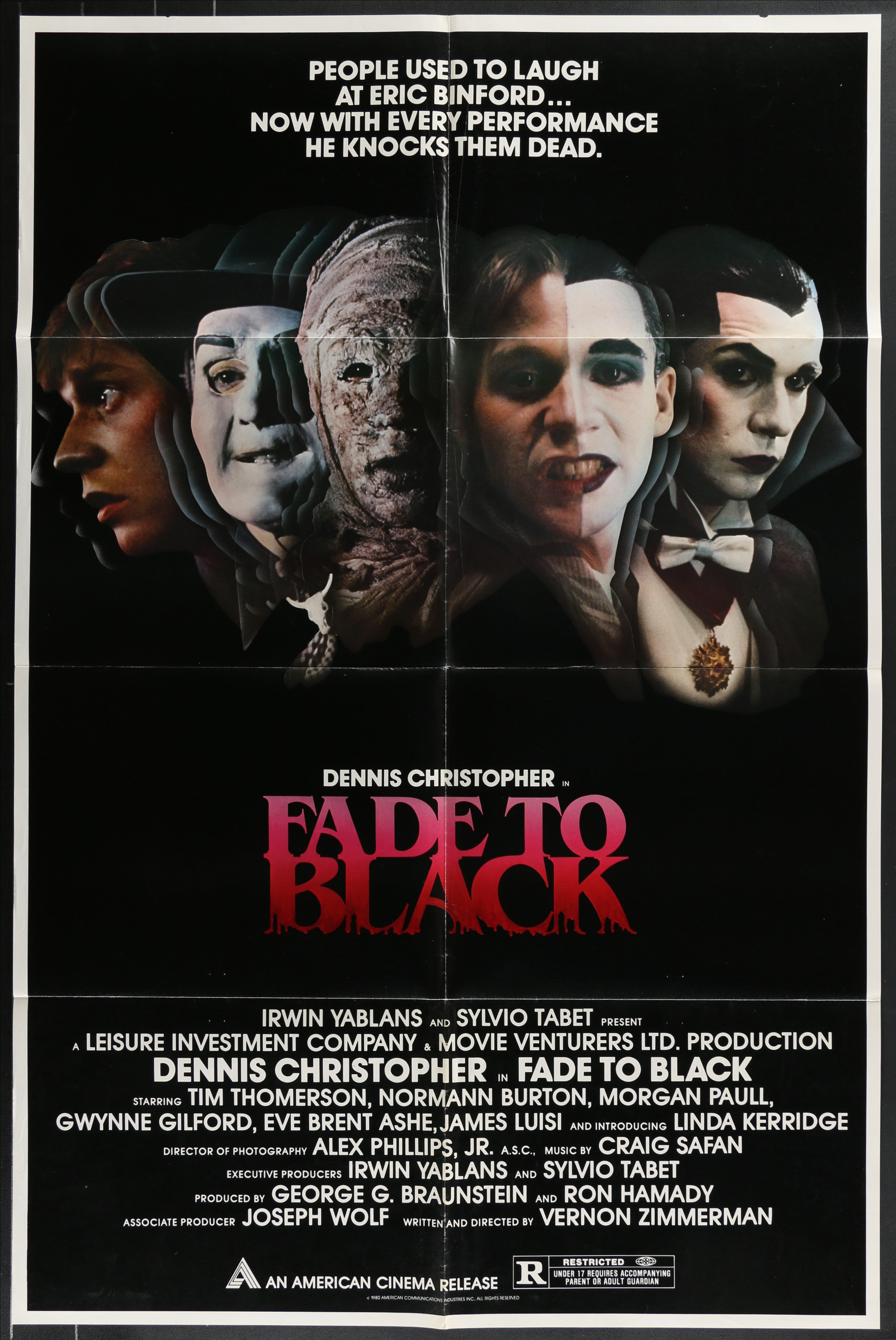 Fade To Black (1980) Original US One Sheet Movie Poster
