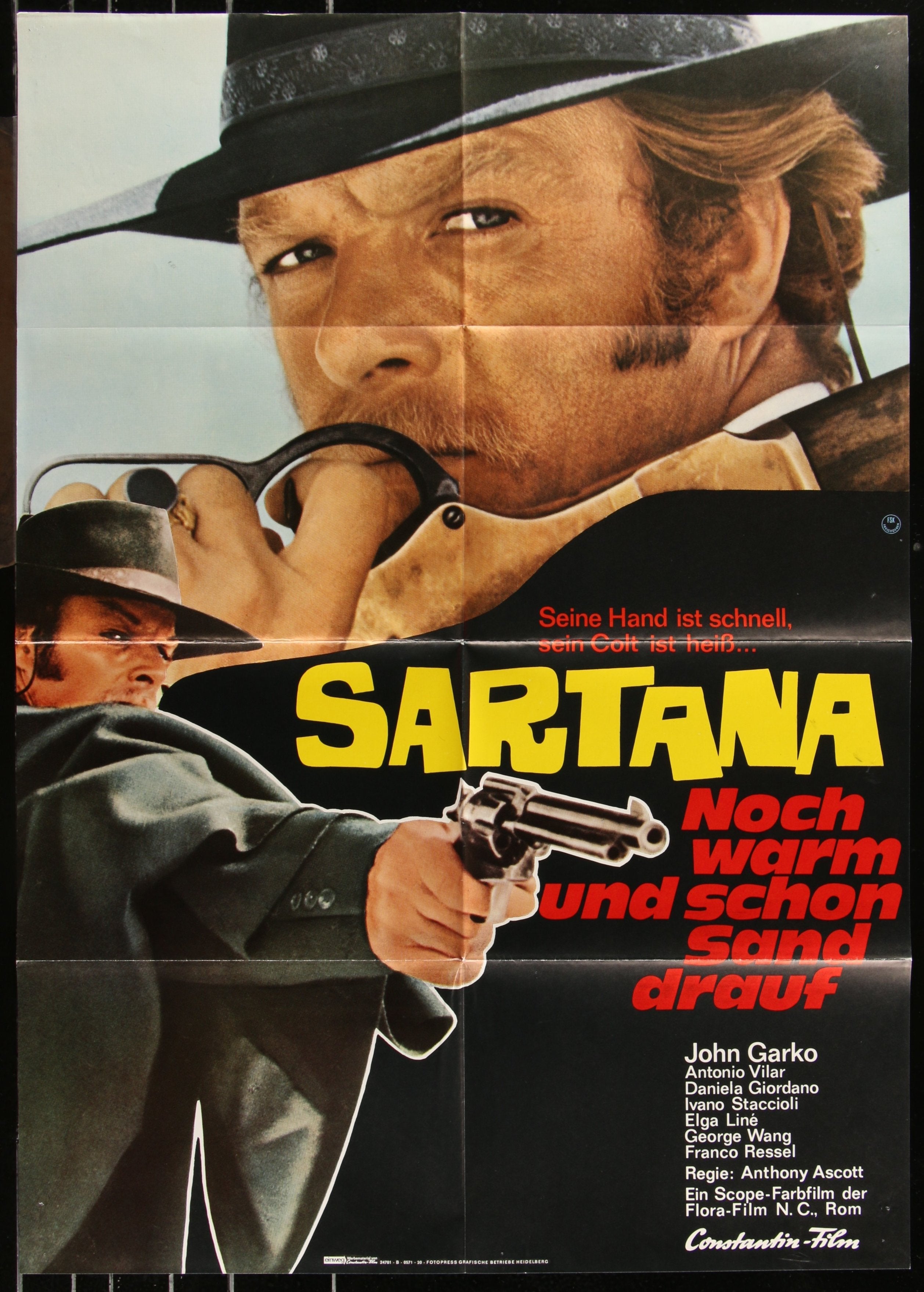 Gunfighters Die Harder (1971 RR) Original German A1 Movie Poster