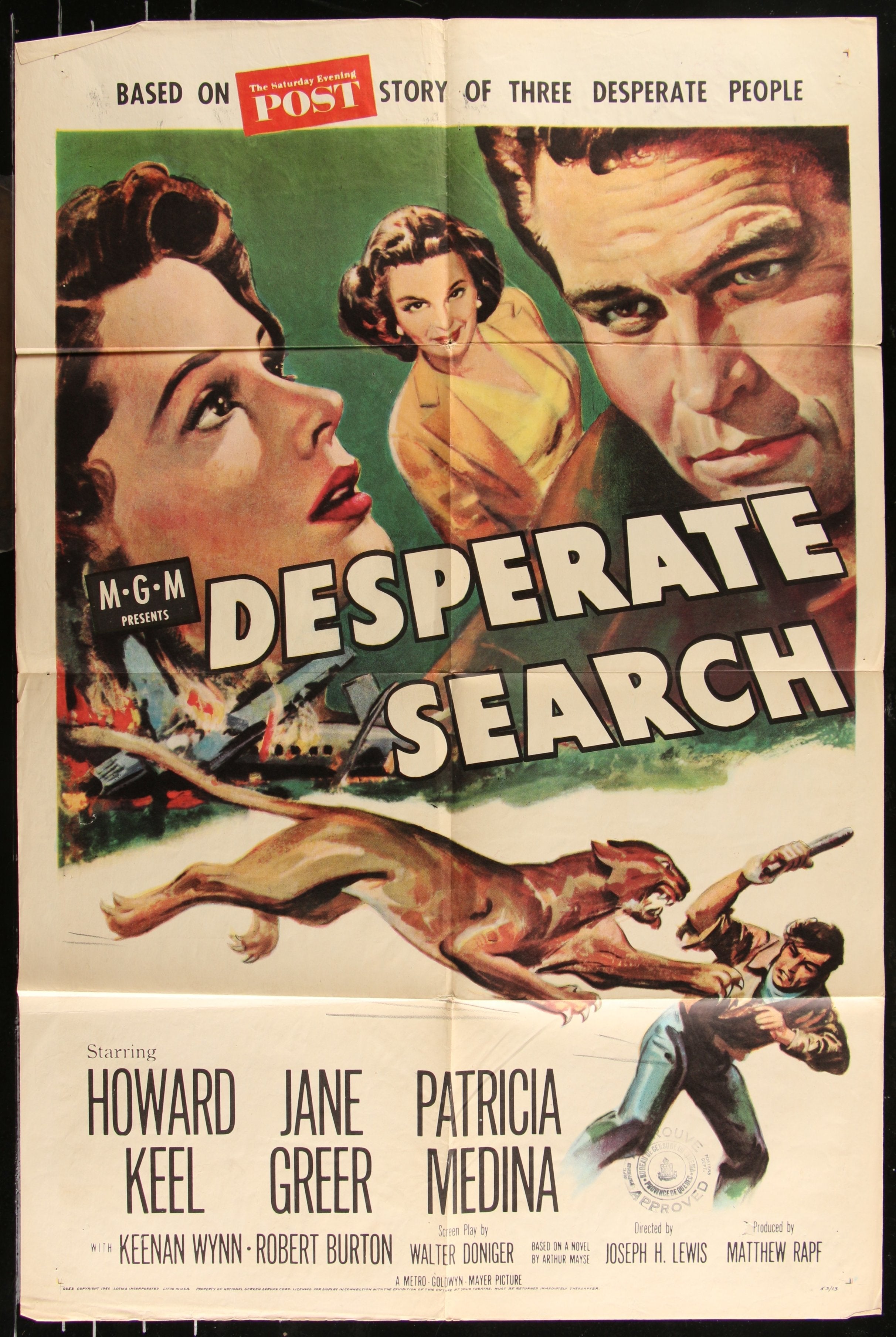 Desperate Search (1952) Original US One Sheet Movie Poster