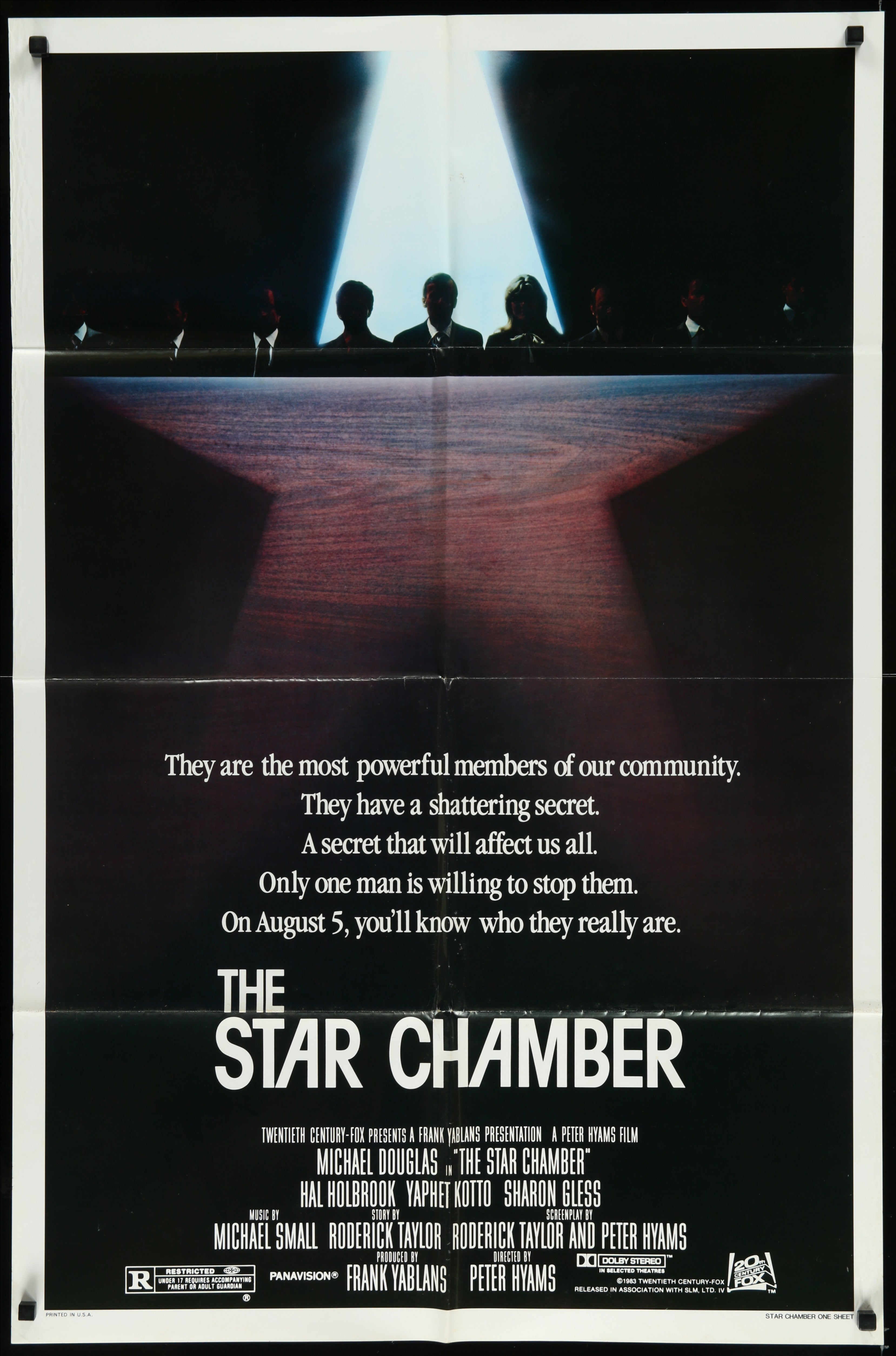 The Star Chamber (1983) Original US One Sheet Movie Poster